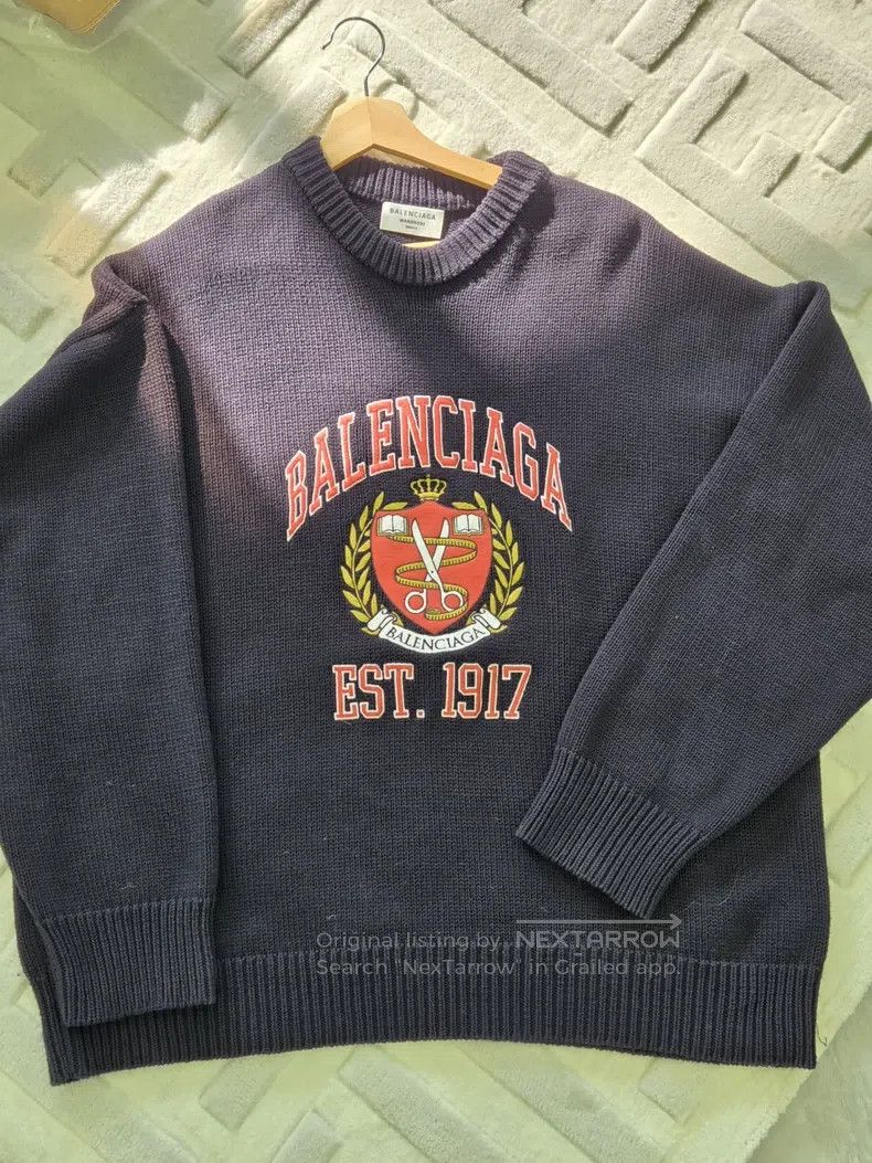 Balenciaga Balenciaga size M Scissor Knit Sweater Size US M / EU 48-50 / 2 - 1 Thumbnail