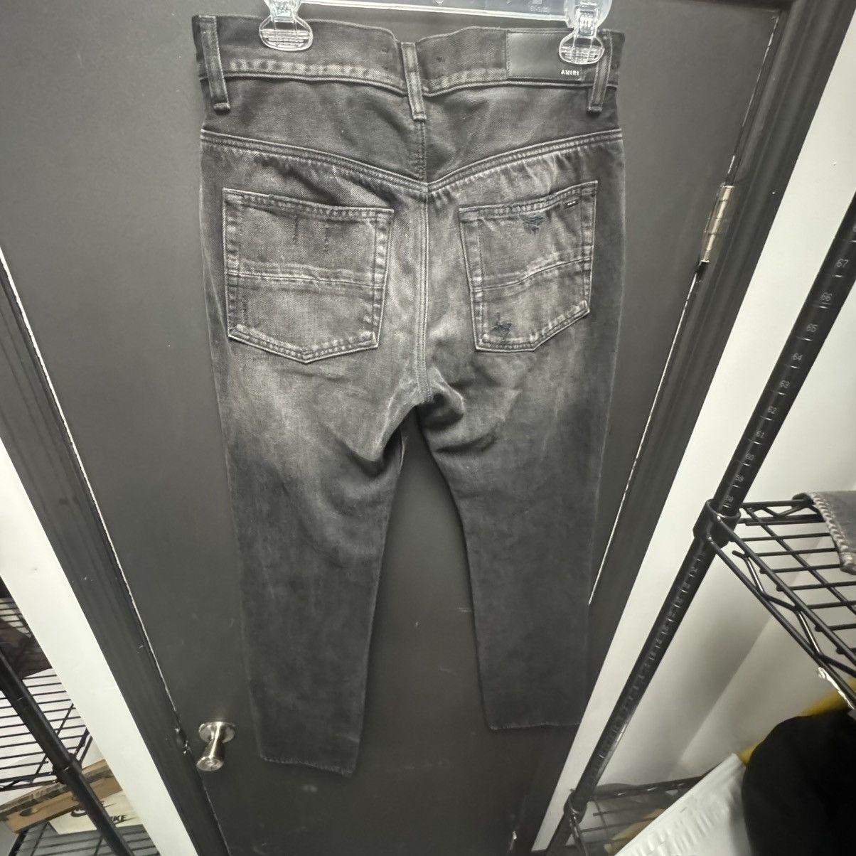 Amiri AMIRI Ma Bar Logo Straight Jean Black Size US 29 - 4 Thumbnail
