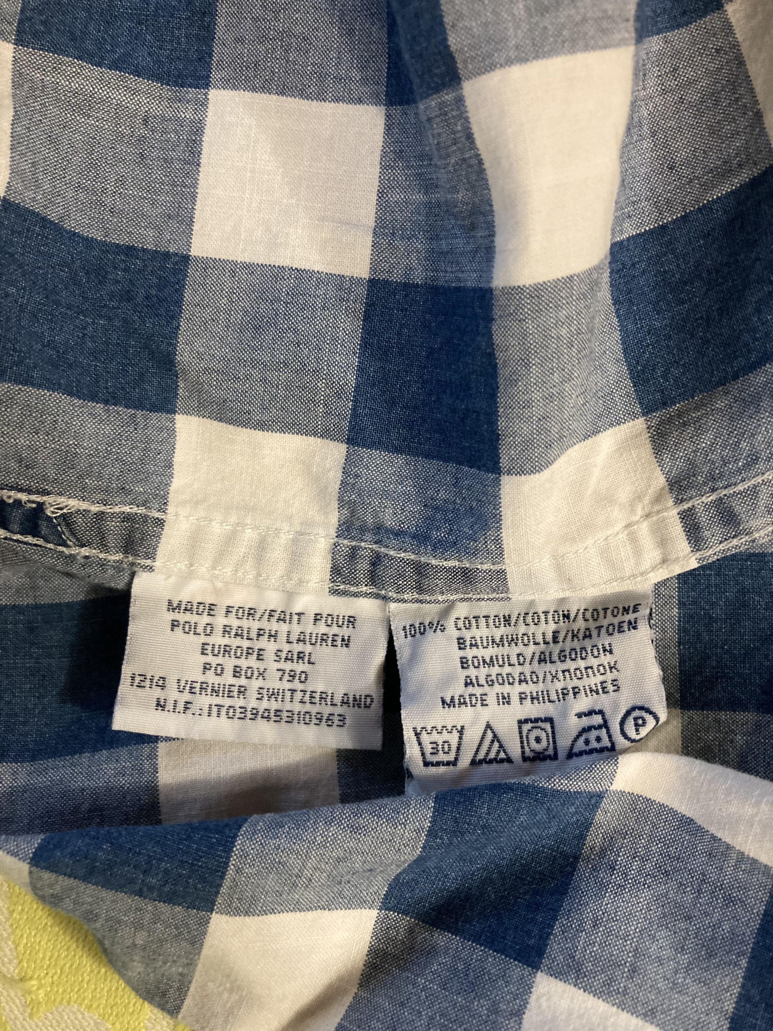 Polo Ralph Lauren Polo Ralph Lauren Checked Short Sleeved Hawaiian Shirt Size US XL / EU 56 / 4 - 5 Thumbnail