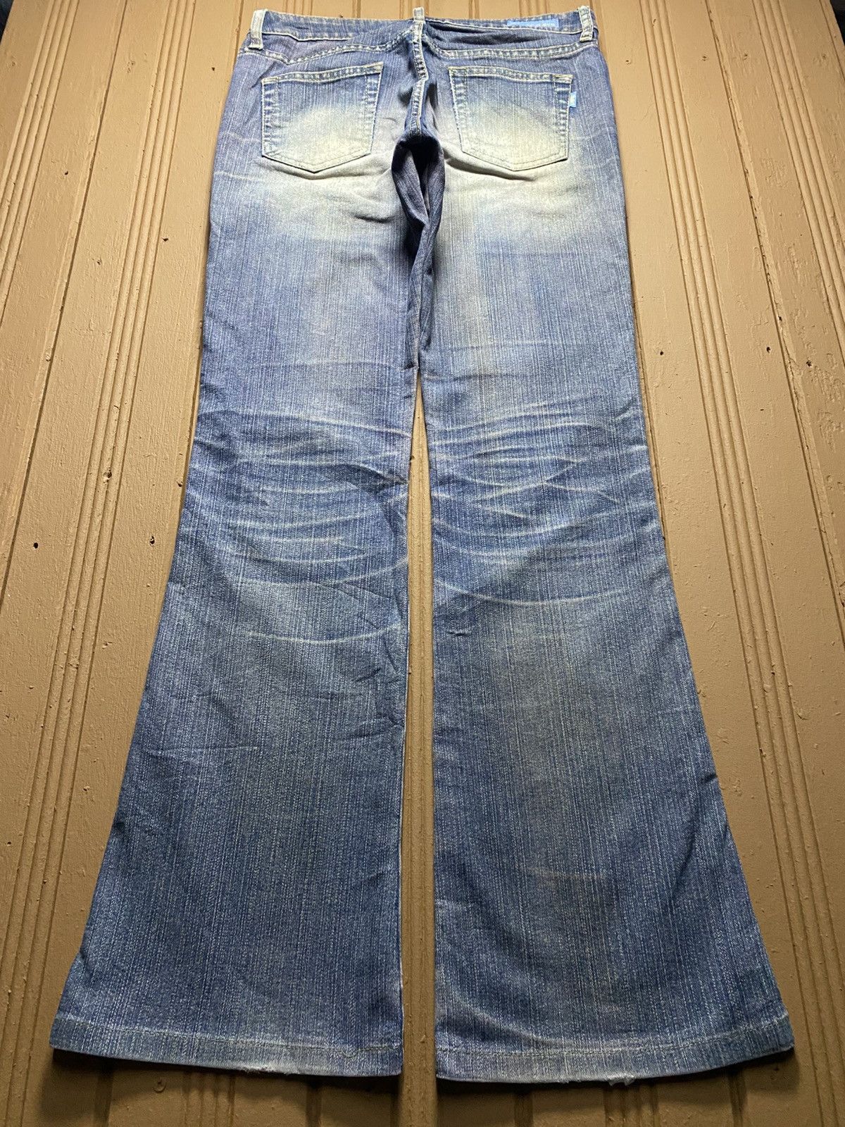 Hypebeast Japanese Brand 90’s Vibe Rue de France Fade Blue Flare Jeans Size US 29 - 2 Thumbnail
