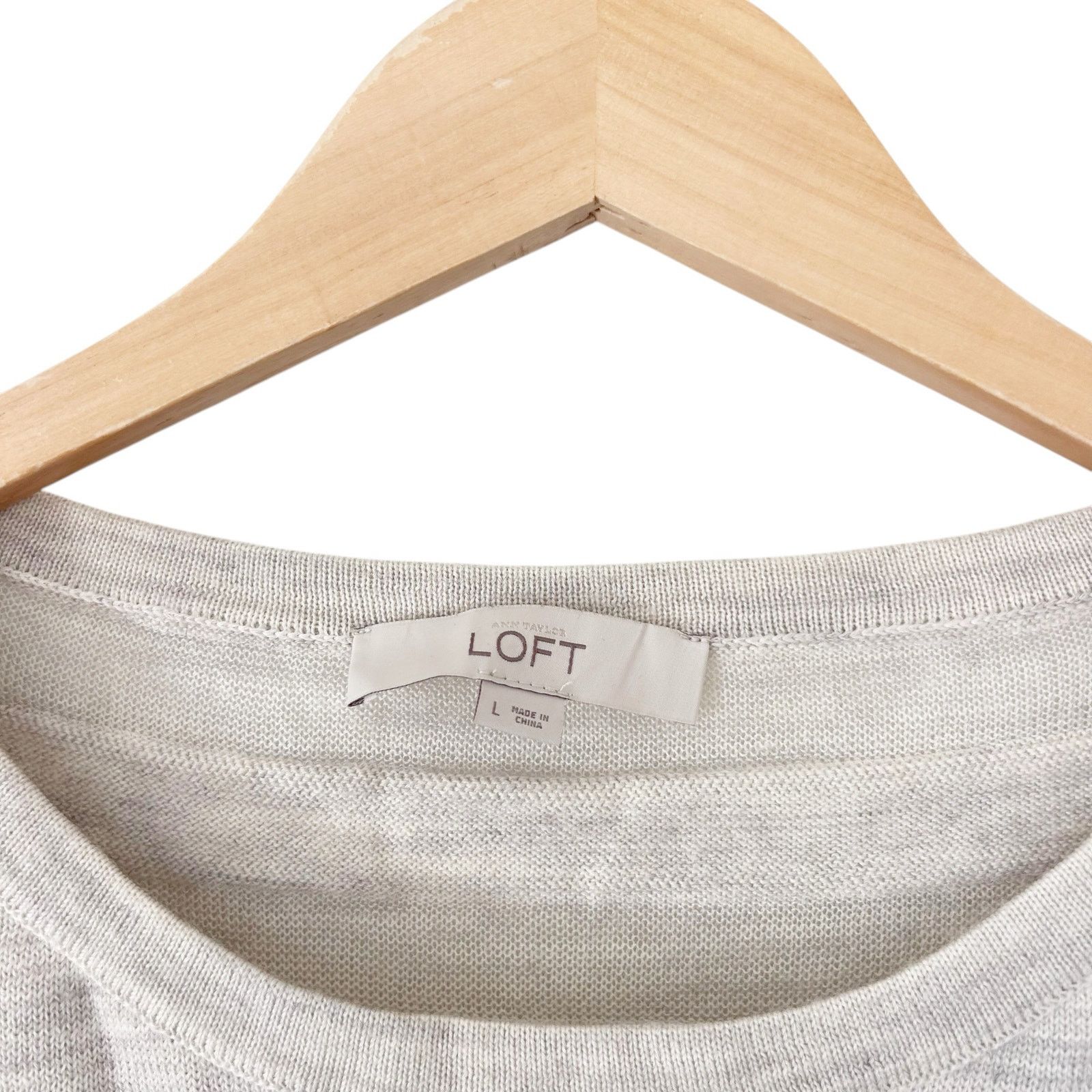 Loft Loft Tan Wool Blend Sweater Sz L Size L / US 10 / IT 46 - 2 Thumbnail