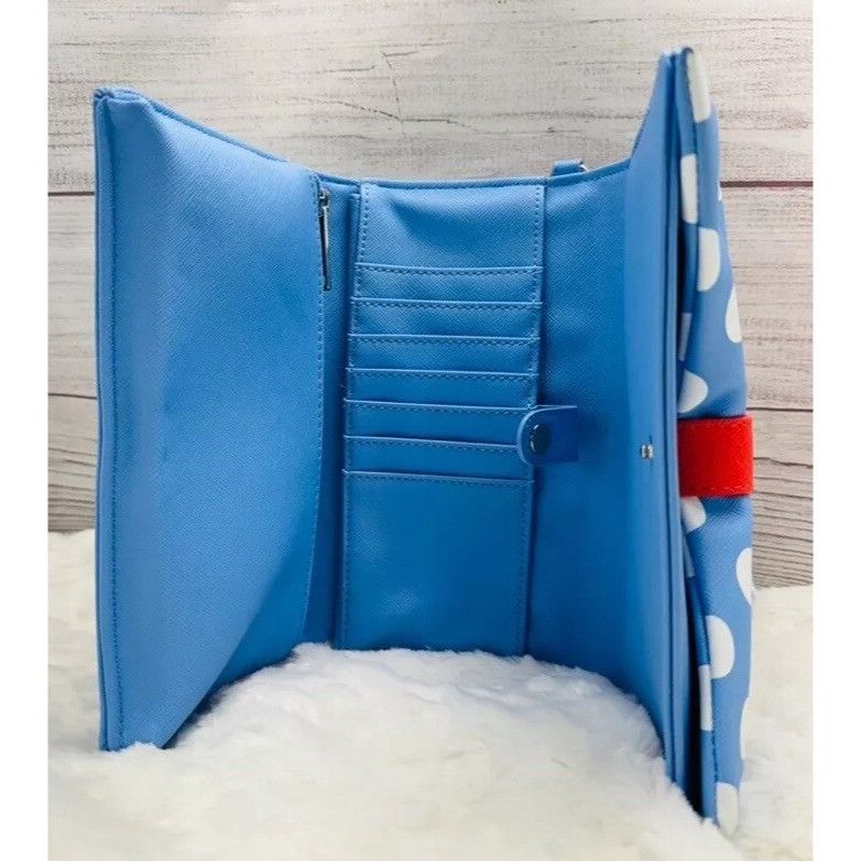 Disney Loungefly Minnie Mouse Daisy Retro Blue Polka Dot Crossbody Size ONE SIZE - 5 Thumbnail