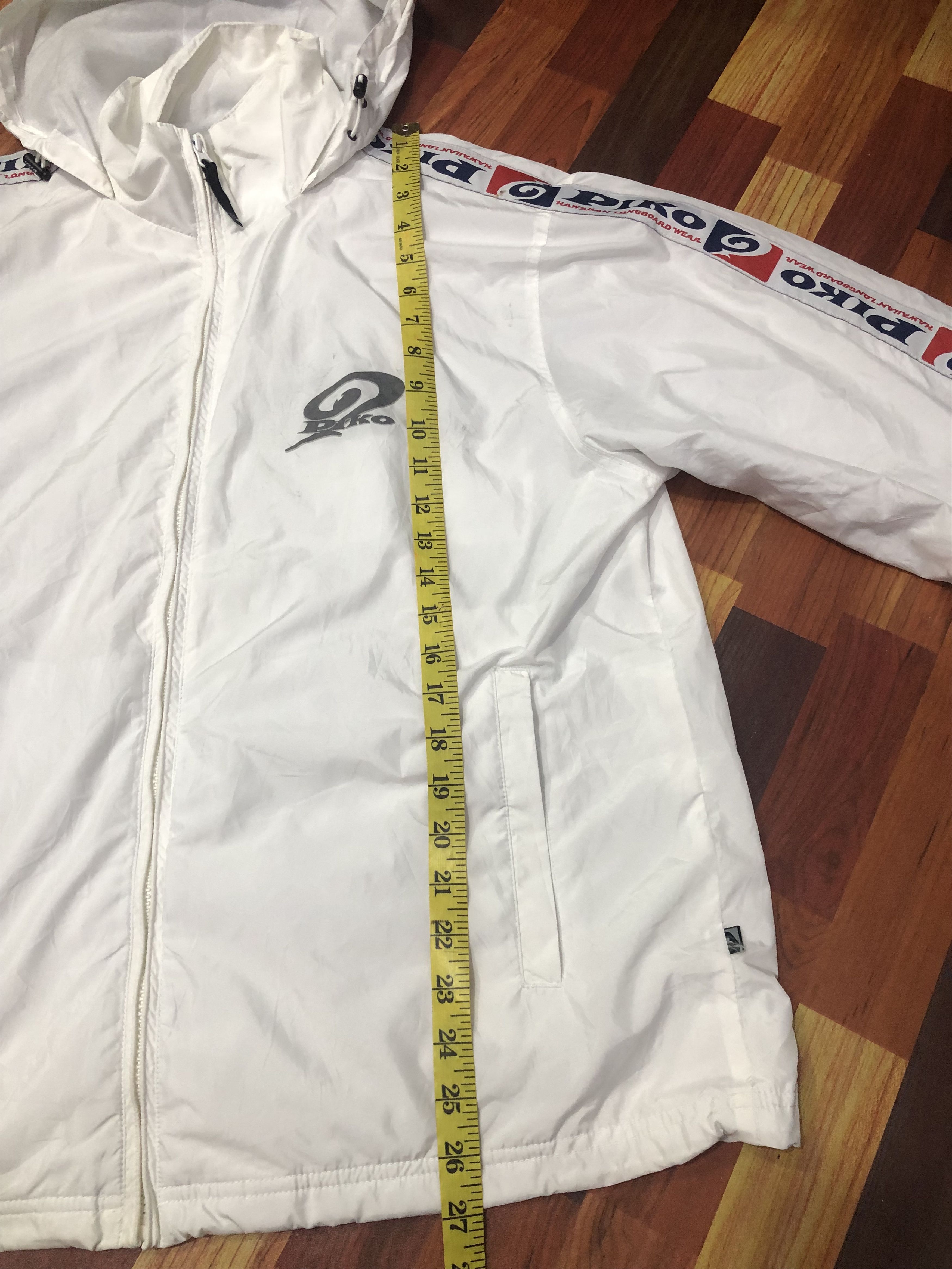 Vintage Vintage Piko Tape Logo Windbreaker Jacket White Size US S / EU 44-46 / 1 - 15 Thumbnail