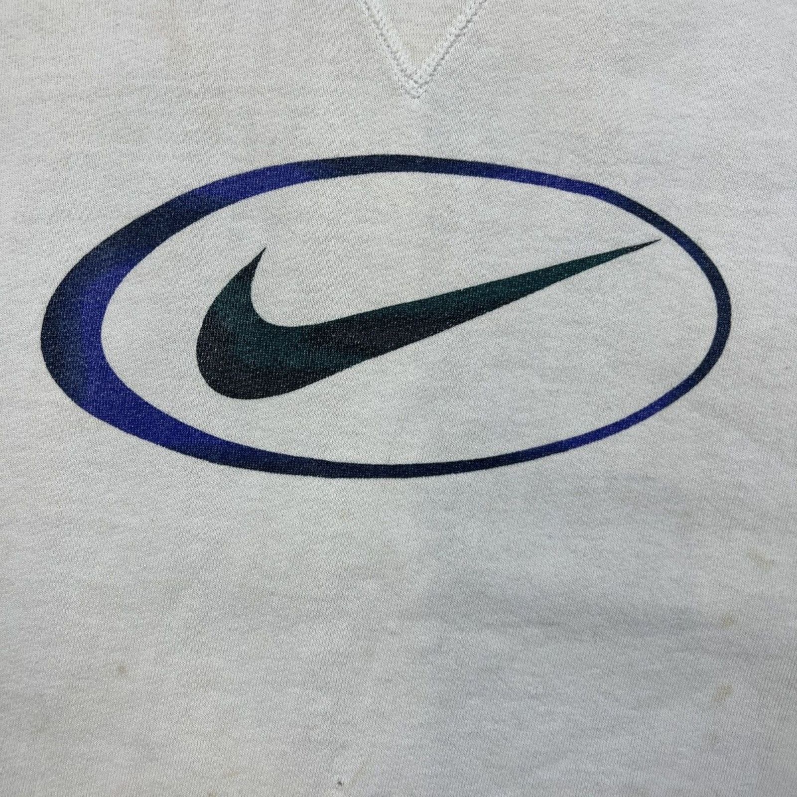 Nike × Vintage VTG Nike Sweatshirt Medium USA Center Swoosh 90s Pullover Size US M / EU 48-50 / 2 - 2 Thumbnail