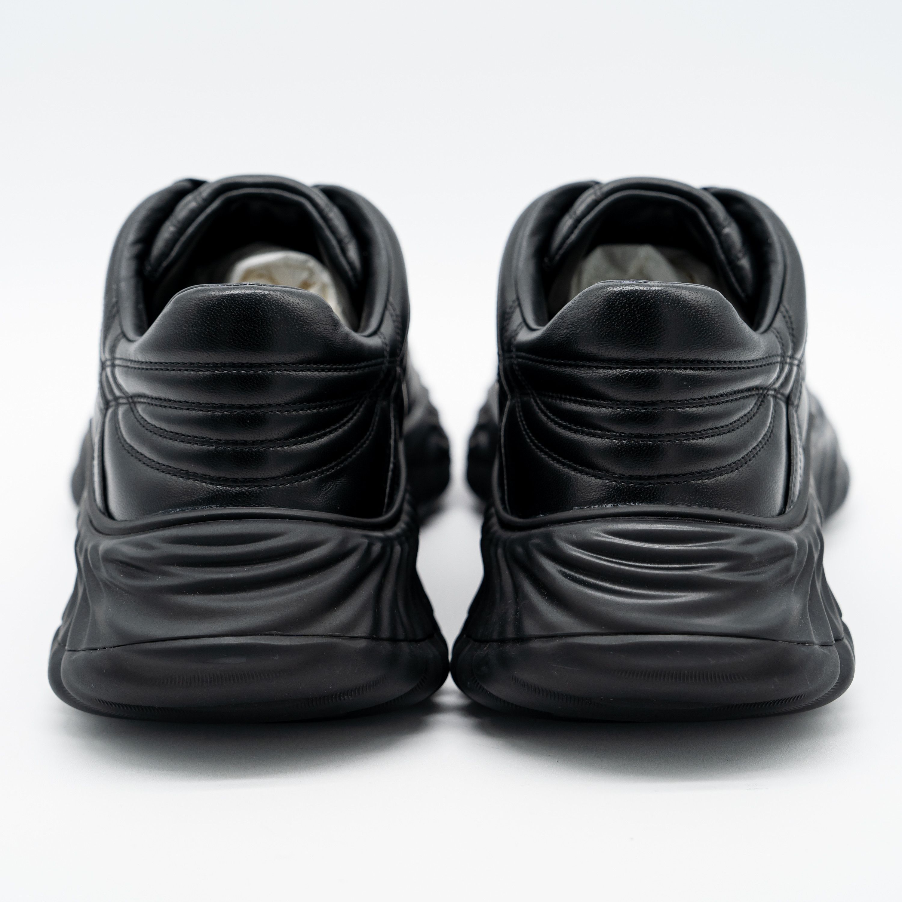 Gucci 13.5 US Gucci Ripple Sneakers Triple Black Leather GG Size US 14 / EU 47 - 5 Thumbnail