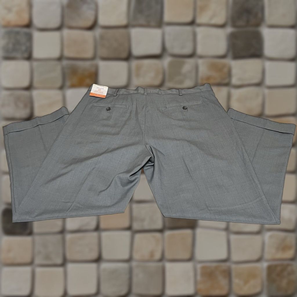 Van Heusen Van Heusen Premium No Iron Microfiber Pants Black Waist Exte |  Grailed