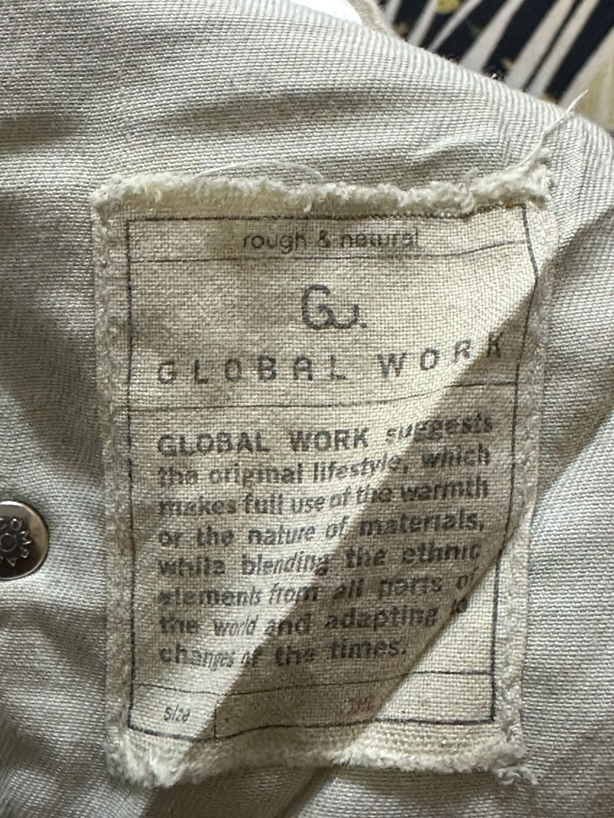 Global Work Vintage Global Work Rough&Natural Faded Distressed Denim Size US 31 - 7 Thumbnail