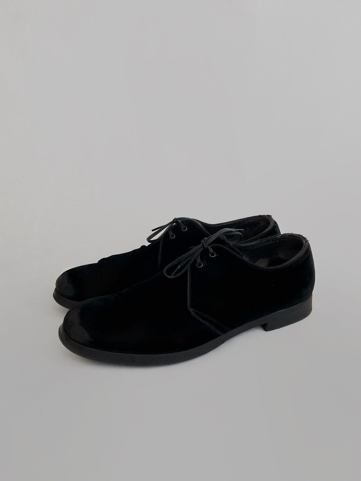Dolce Gabbana distressed velour/leather casual shoes