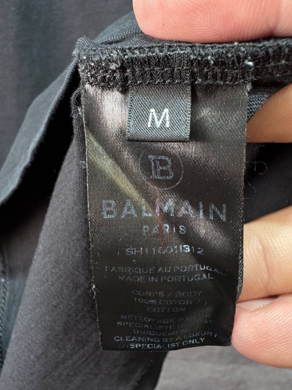 Balmain BALMAIN Paris Logo T-Shirt Cotton Shirt Paris Logo Size US M / EU 48-50 / 2 - 9 Thumbnail
