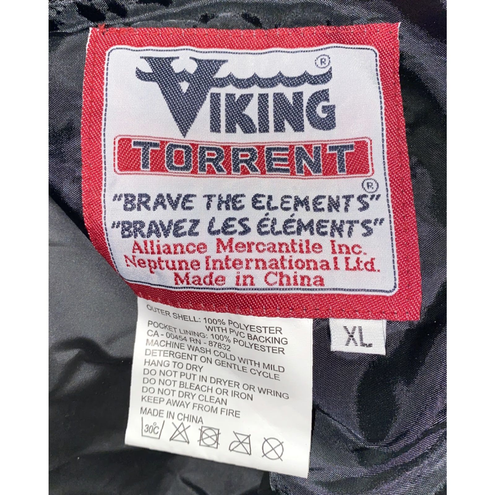 Vintage Viking Torrent Men Black Polyester Warm Up Pants XL Size Regular Inseam 31 in Casual Pants Activewear Drawstring Viking Theme Size US 36 / EU 52 - 6 Thumbnail
