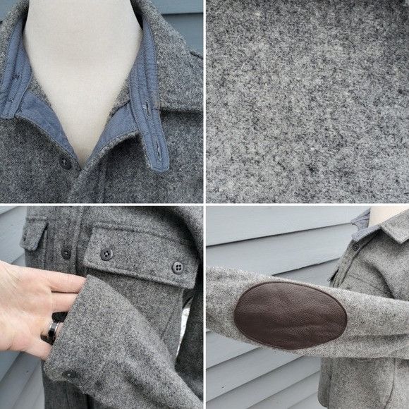 Engineered Garments Engineered Garments Faribault Woolen Mills Gray Wool Shacket Size US M / EU 48-50 / 2 - 4 Thumbnail