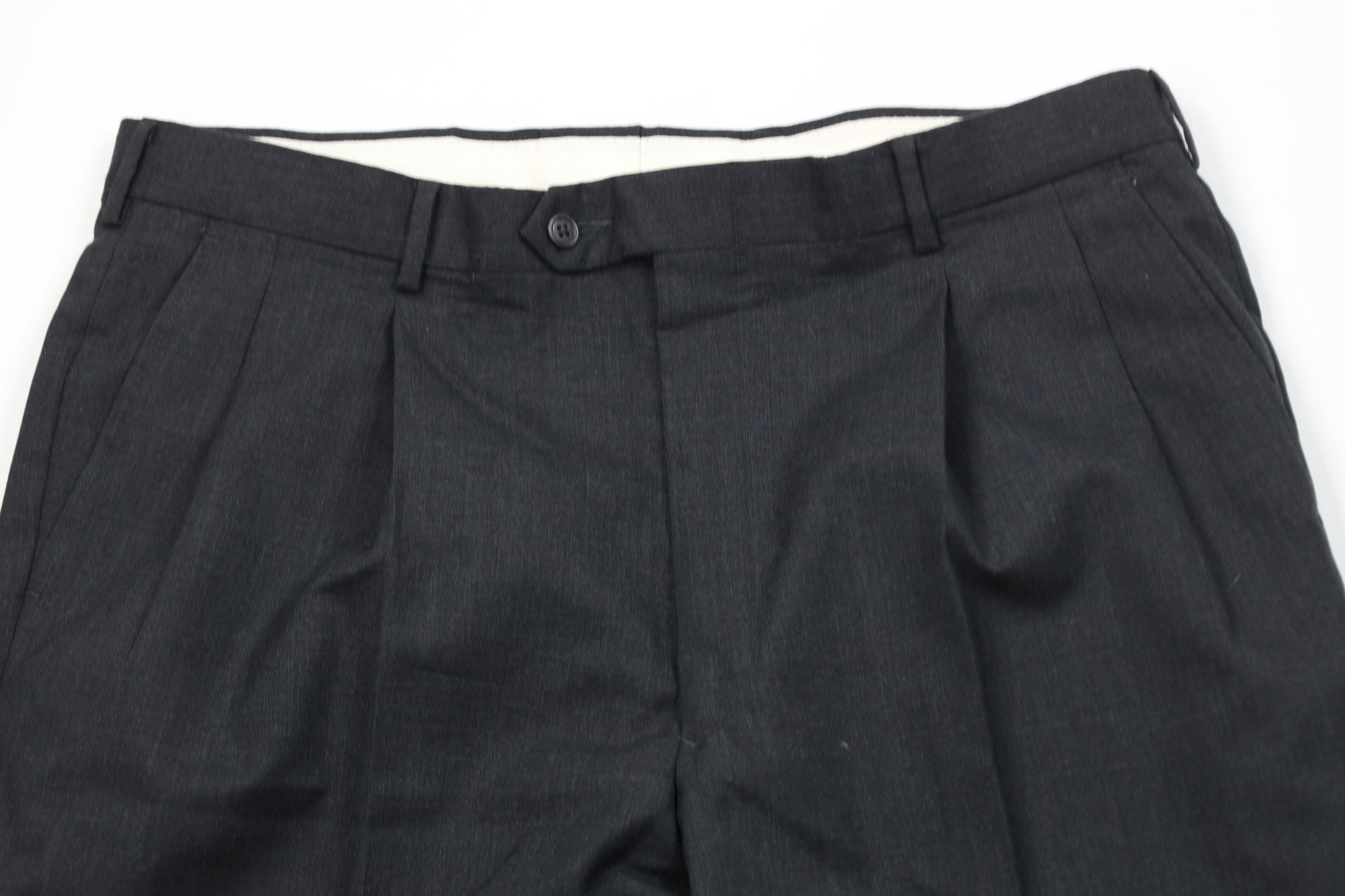 Vintage Vintage 90s Streetwear Wide Leg Chino Pants Charcoal Gray Size US 38 / EU 54 - 2 Thumbnail