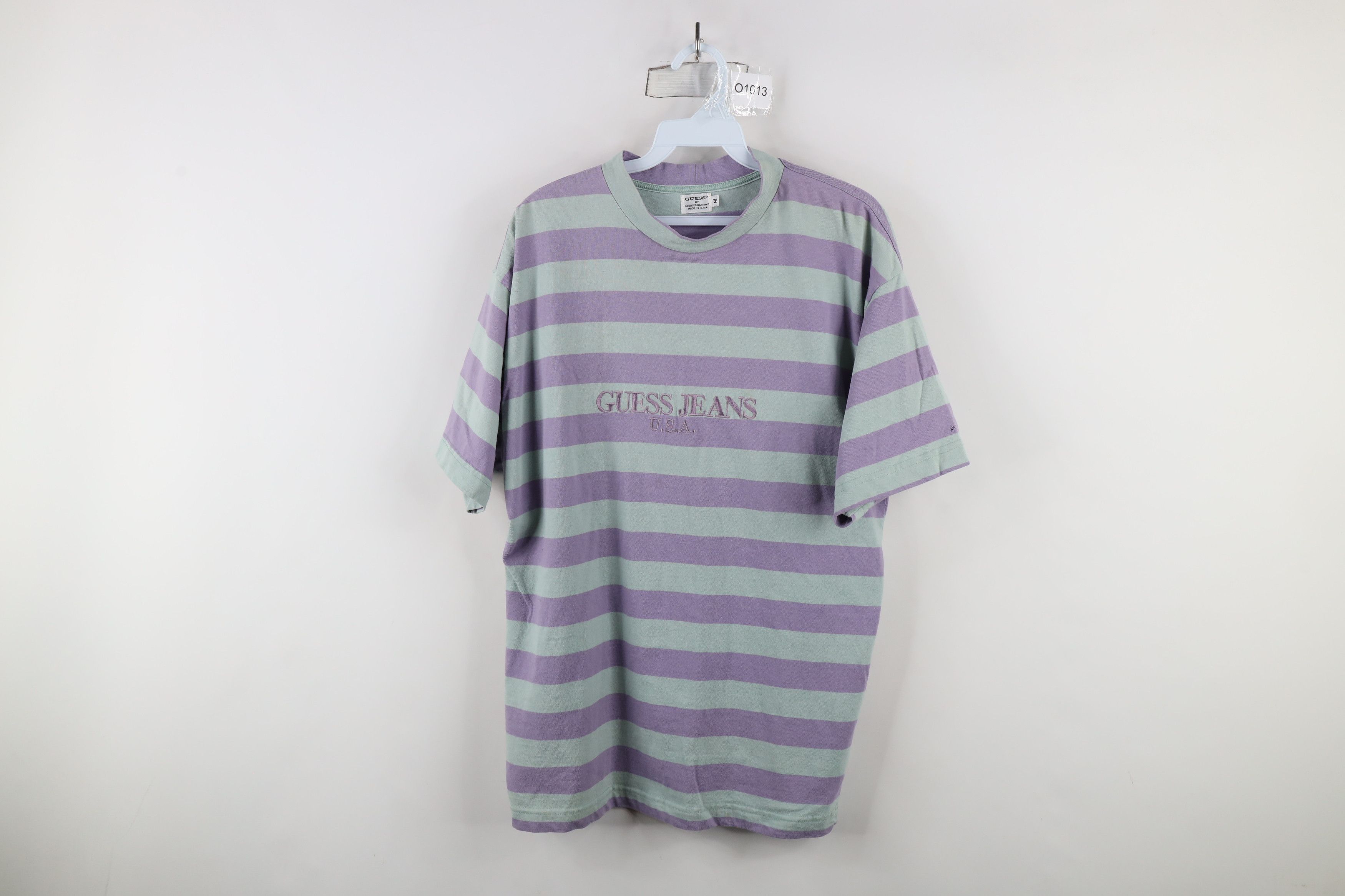 Guess × Vintage Vintage 90s Guess Jeans USA T-Shirt Pastel Purple Mint USA Size US M / EU 48-50 / 2 - 1 Thumbnail