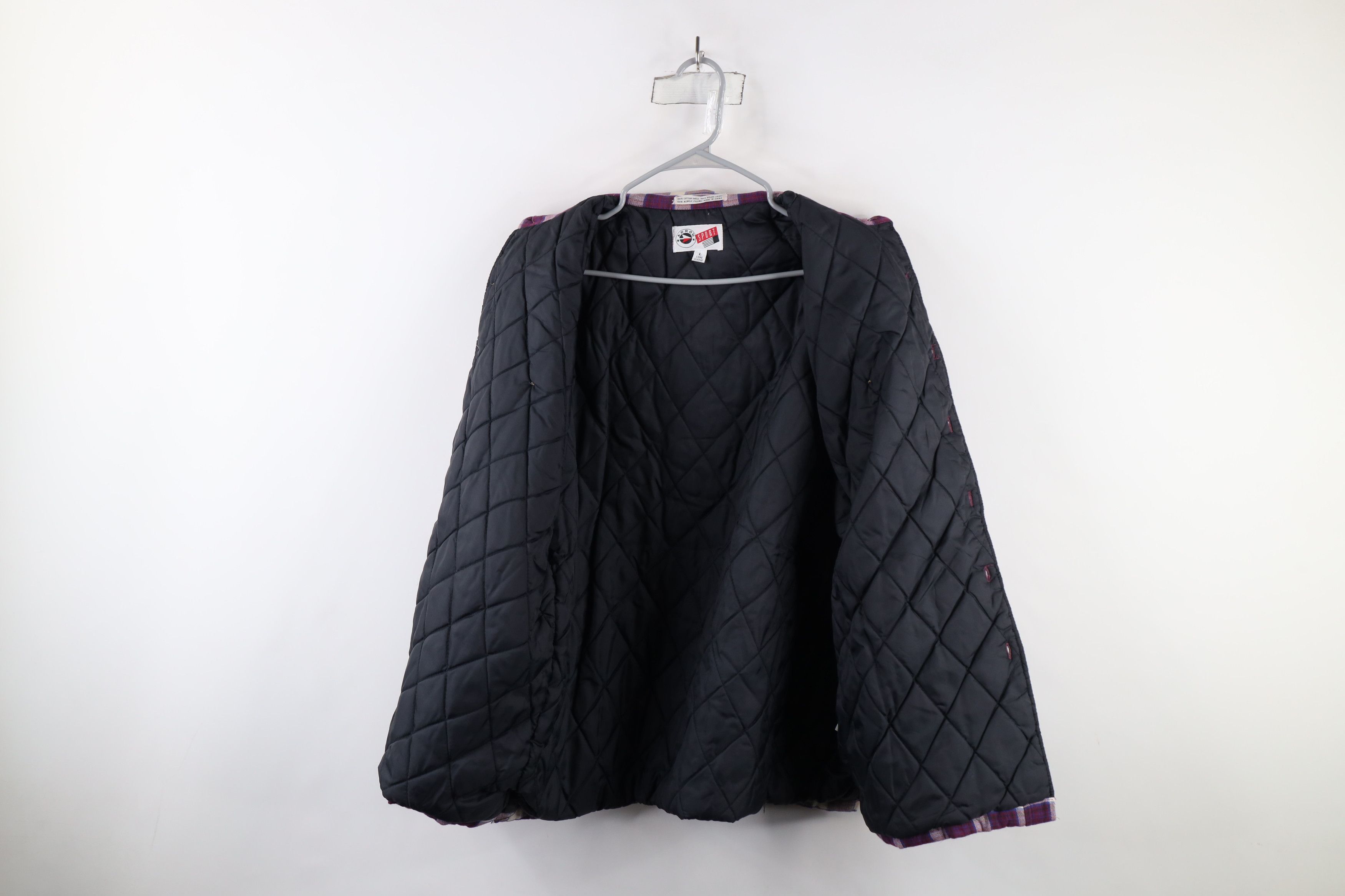 Vintage Vintage 90s Streetwear Quilted Flannel Button Shirt Jacket Size US L / EU 52-54 / 3 - 11 Thumbnail
