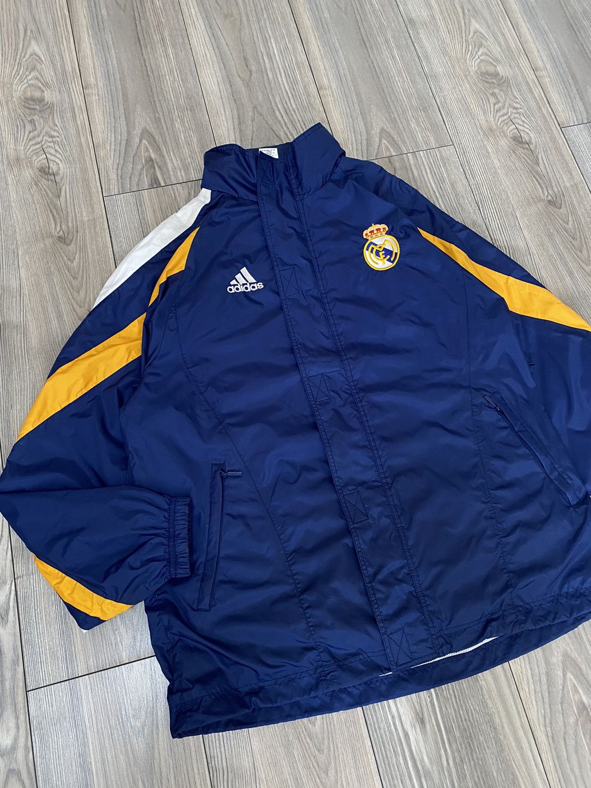 Adidas Vintage Adidas F.C. Real Madrid Blue Jacket Size M Size US M / EU 48-50 / 2 - 2 Thumbnail