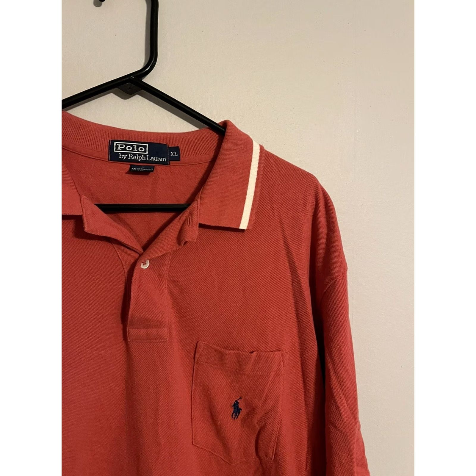 Polo Ralph Lauren Polo Ralph Lauren Polo Shirt Red White Pony Pocket Logo S/S Casual Mens XL Size US XL / EU 56 / 4 - 2 Thumbnail