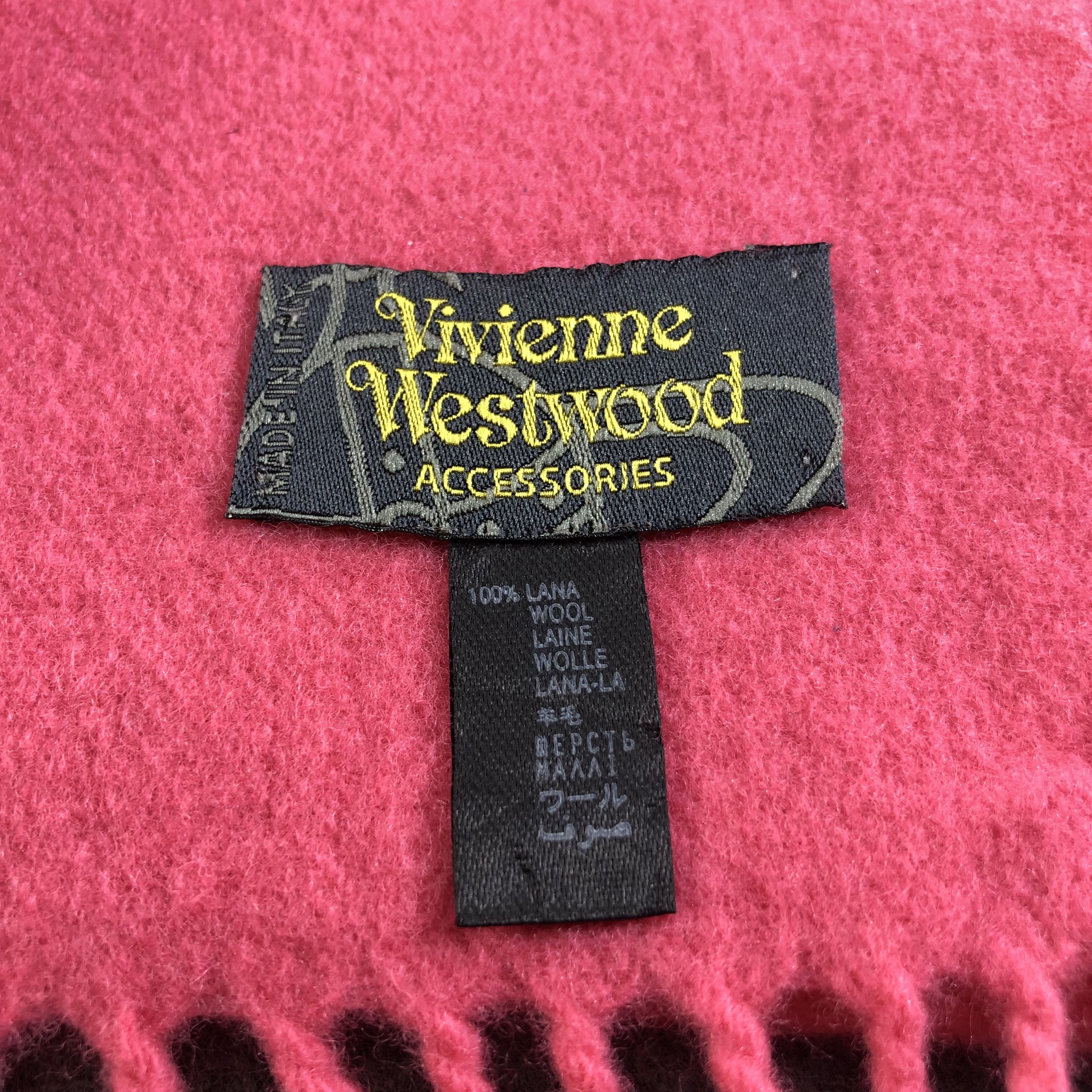 Vivienne Westwood Vivienne Westwood Pink Wool Scarf Muffler V2013 Size ONE SIZE - 5 Thumbnail