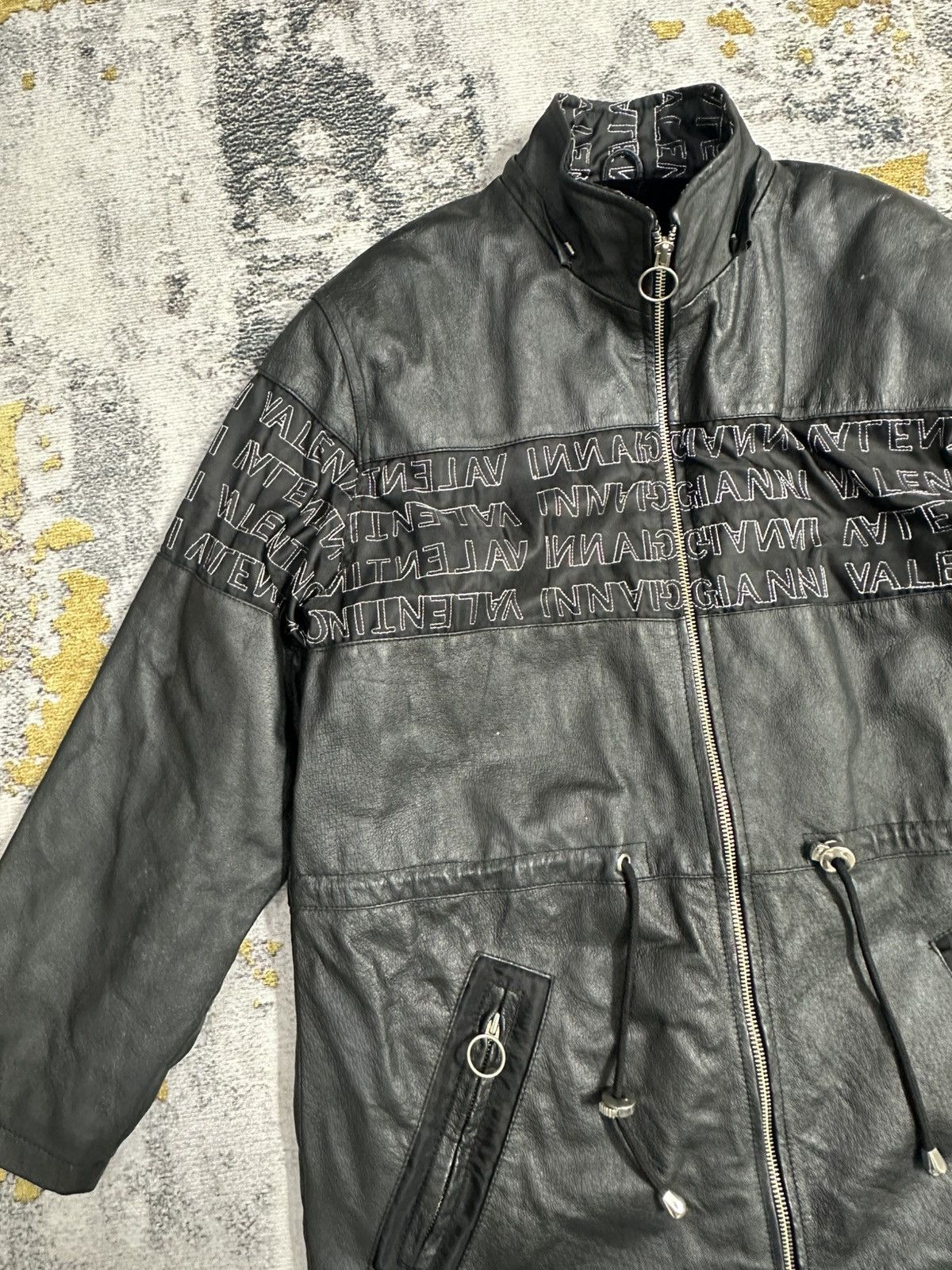 Gianni Valentino Gianni Valentino Spellout Leather Jacket Size US M / EU 48-50 / 2 - 10 Thumbnail