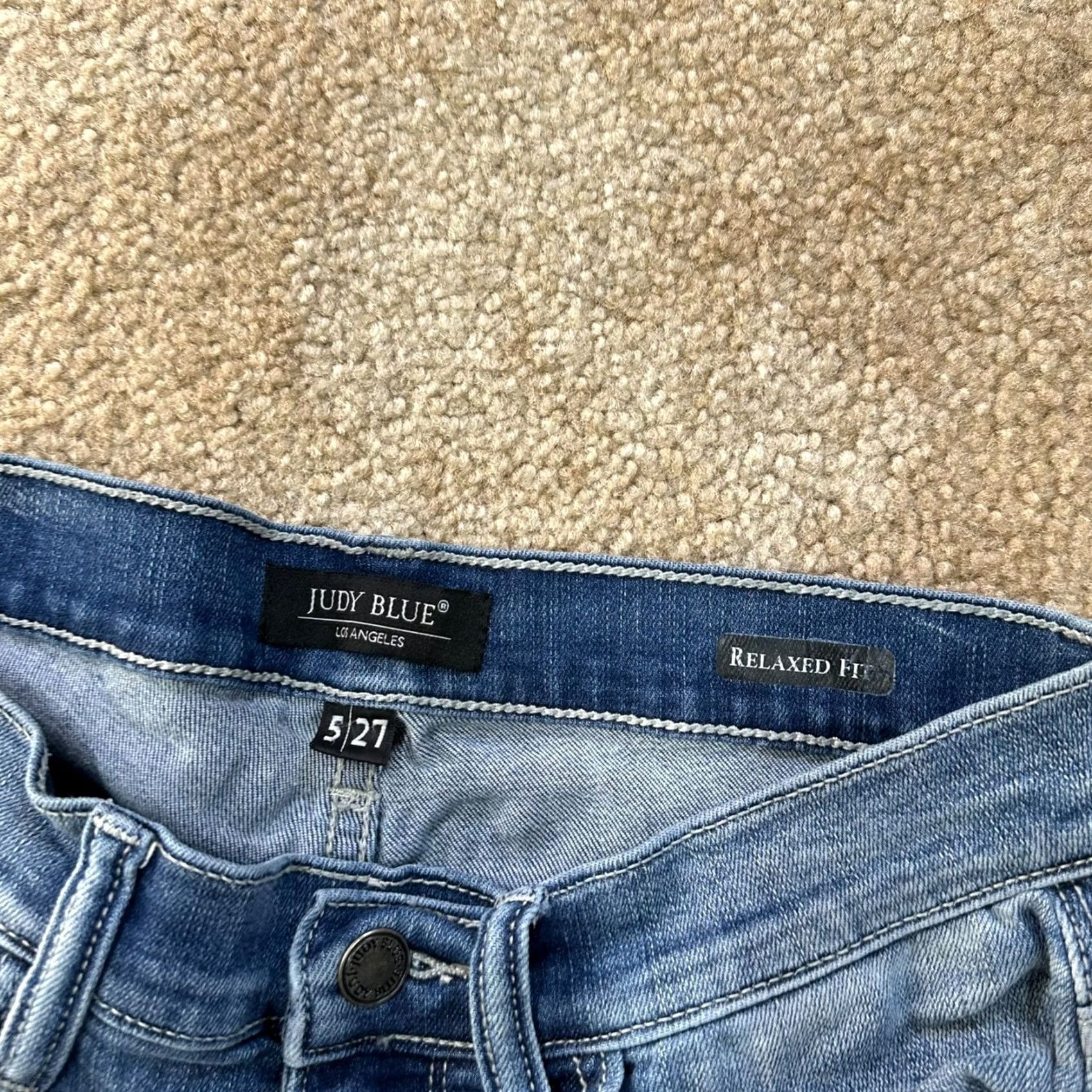 Denime Judy Blue Jeans Women's 5/27 Relaxed Fit High-Rise Denim Blue Stretch 5-Pocket Inseam 26" Cotton Blend Skinny Rise High-Type - XS? Size 27" / US 4 / IT 40 - 3 Thumbnail
