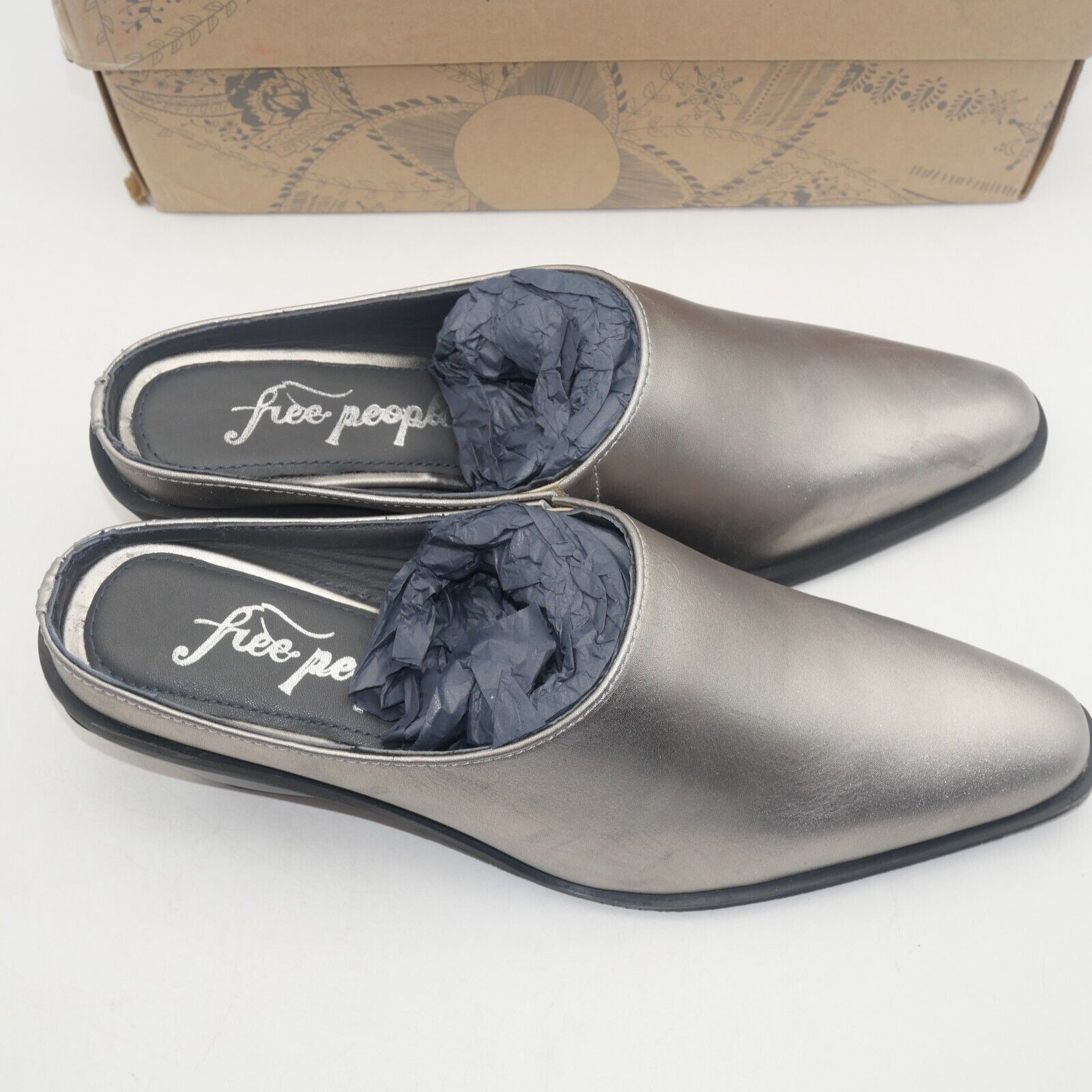 Free People NEW Free People Tallulah Mules Shoes Western Wedge Platino Size US 8.5 / IT 38.5 - 7 Thumbnail