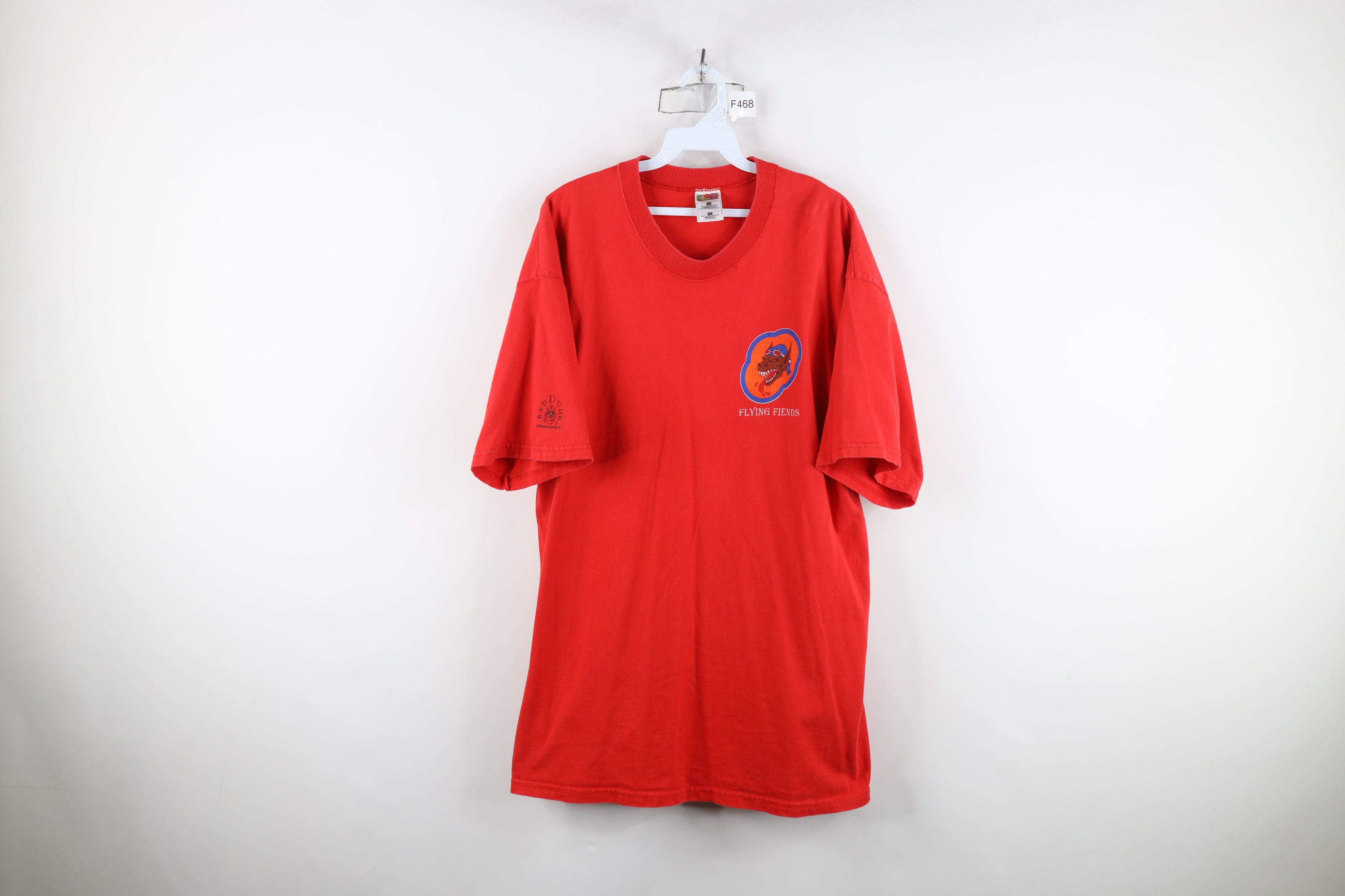 Vintage Vintage 90s 36th Fighter Squadron Korea T-Shirt Red USA Size US XL / EU 56 / 4 - 1 Thumbnail