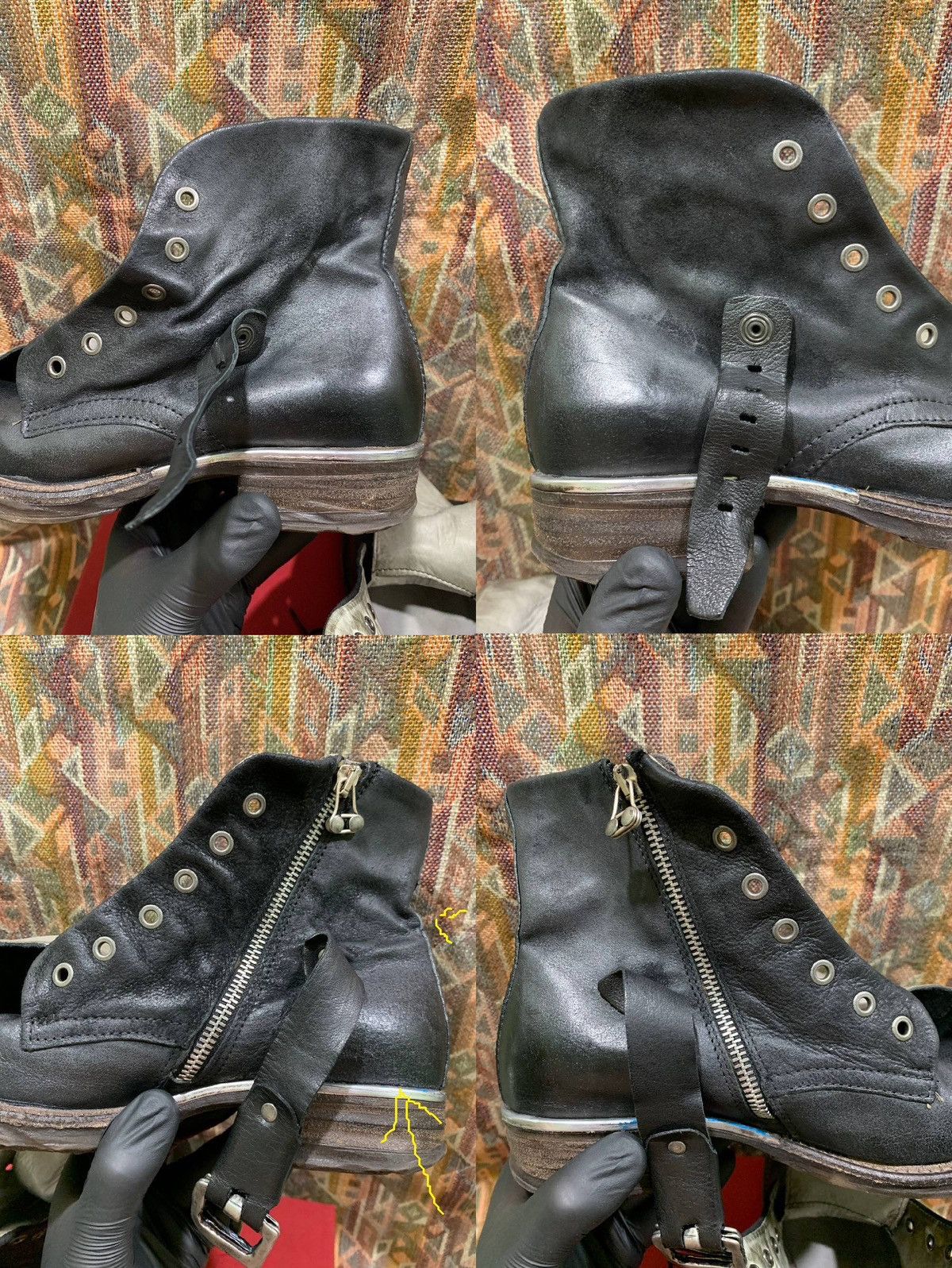 A.S.98 A.S.98 Airstep Black Leather Dibla Combat Biker Ankle Boots Size US 9 / IT 39 - 18 Thumbnail