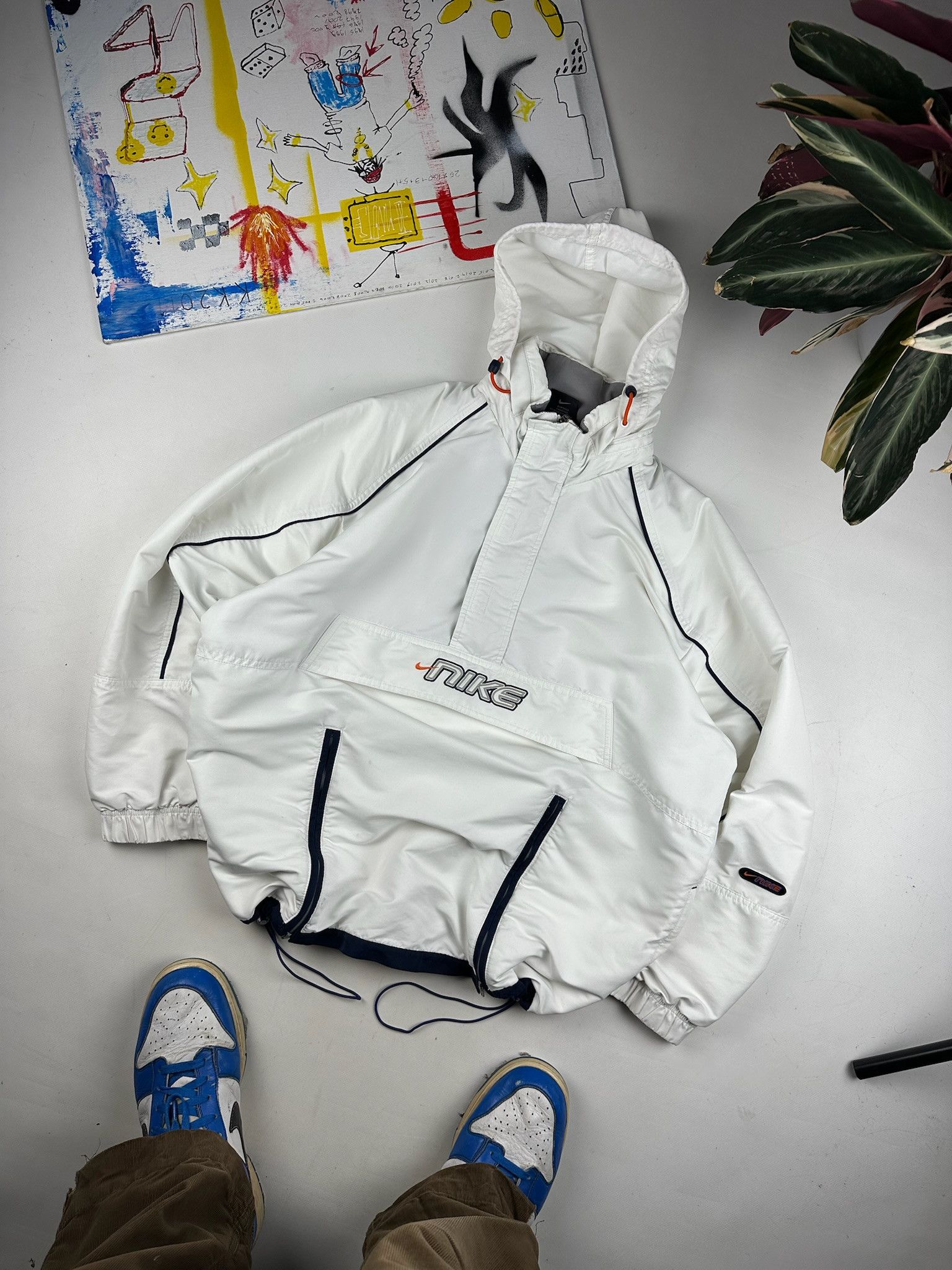 Nike Vintage Nike Big Logo Anorak Light Jacket Size US S / EU 44-46 / 1 - 2 Thumbnail