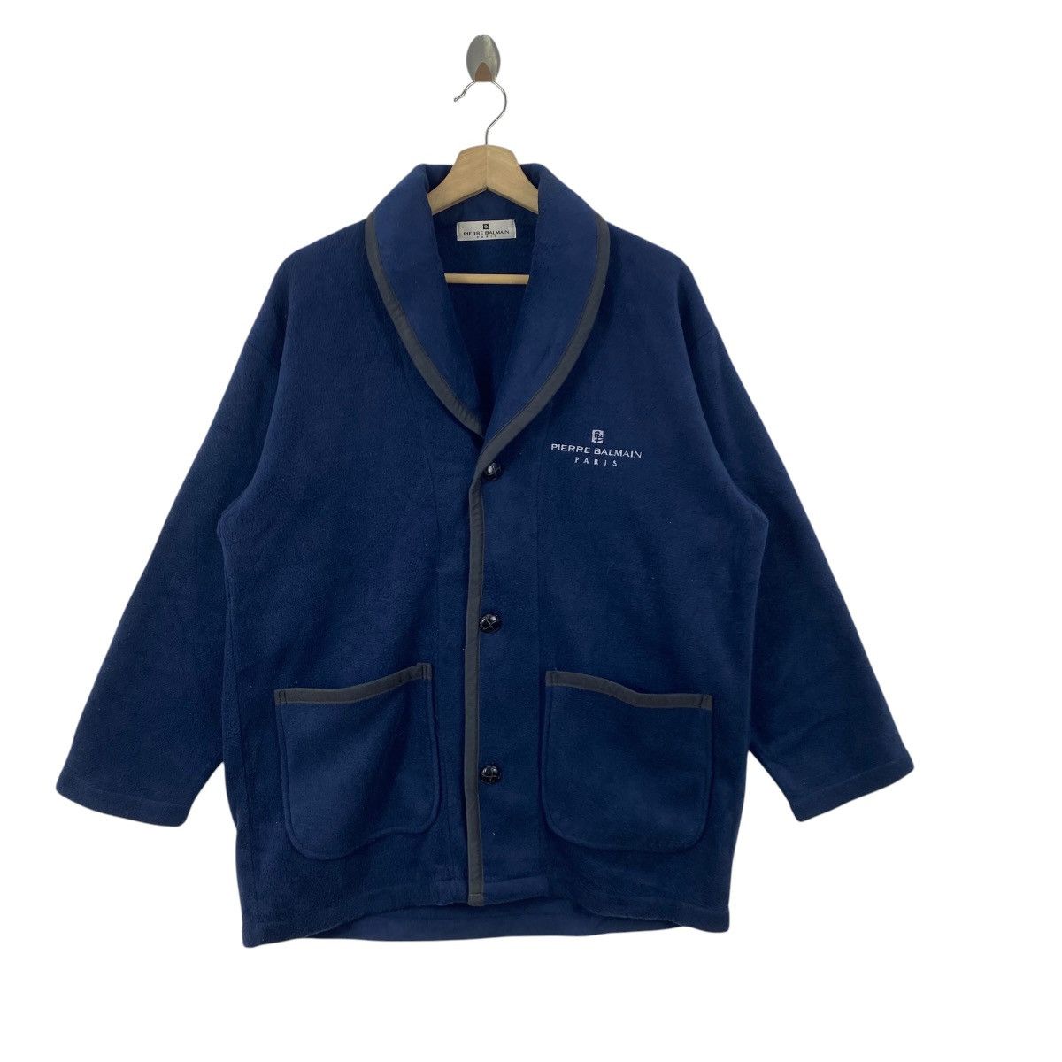 Pierre Balmain Vintage PIERRE BALMAIN Paris Fleece Cardigan Jacket Shawl Size US XL / EU 56 / 4 - 4 Thumbnail