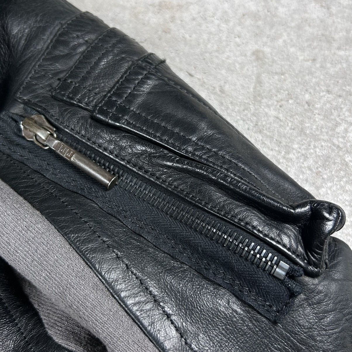 S/STERE S/STERE 2011SS Hooded Panel Leather Jacket Size US M / EU 48-50 / 2 - 9 Thumbnail