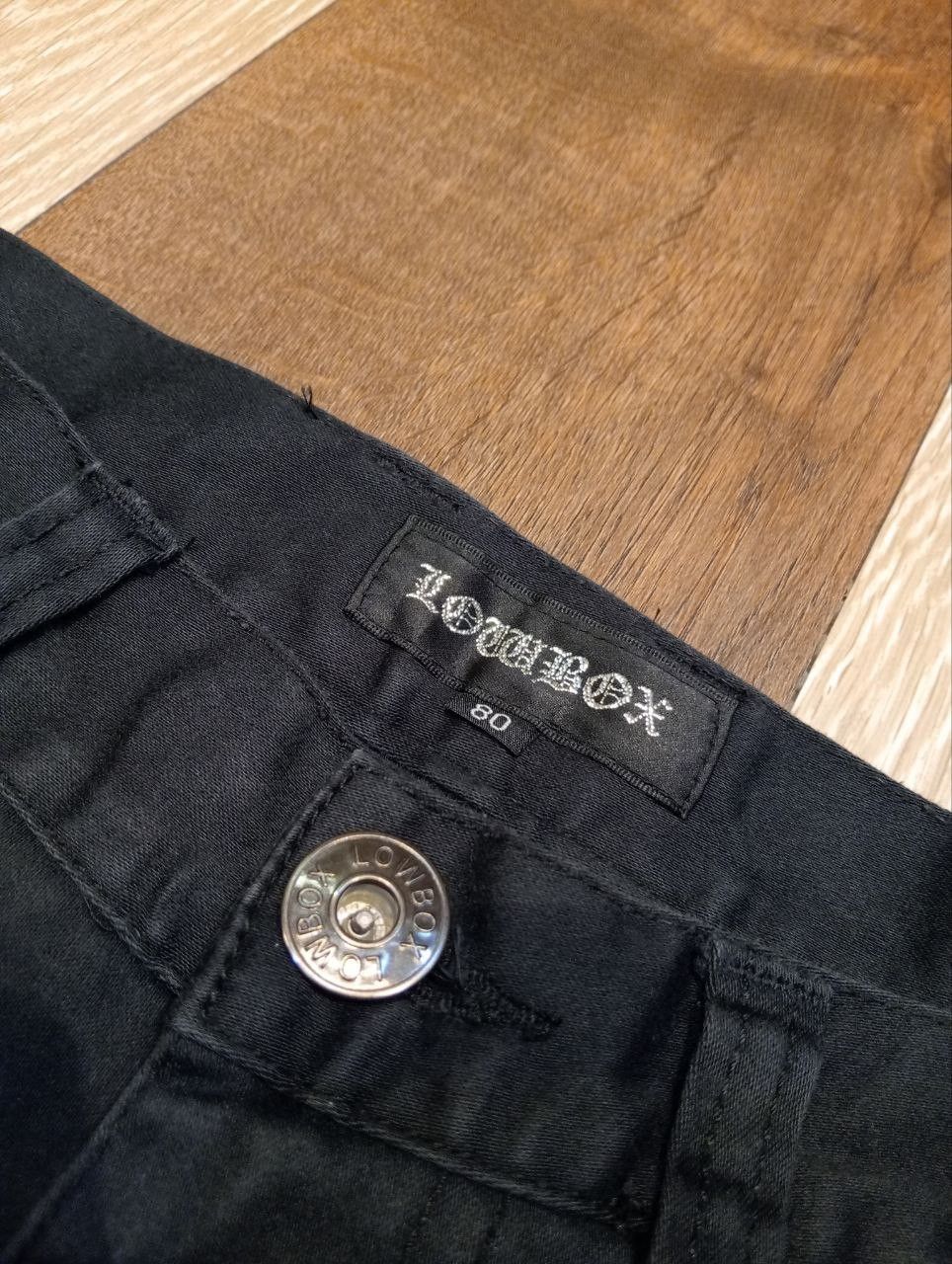 LOWBOX JAPANESE LOWBOX WASHED BLACK FLARED CARGO PANTS Size US 32 / EU 48 - 6 Thumbnail