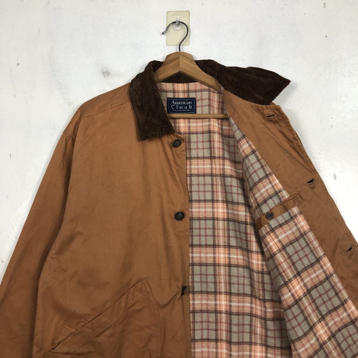 Japanese Brand 📌Vintage Chore Jacket American Cloak Blanket Tartan Check Size US L / EU 52-54 / 3 - 15 Thumbnail