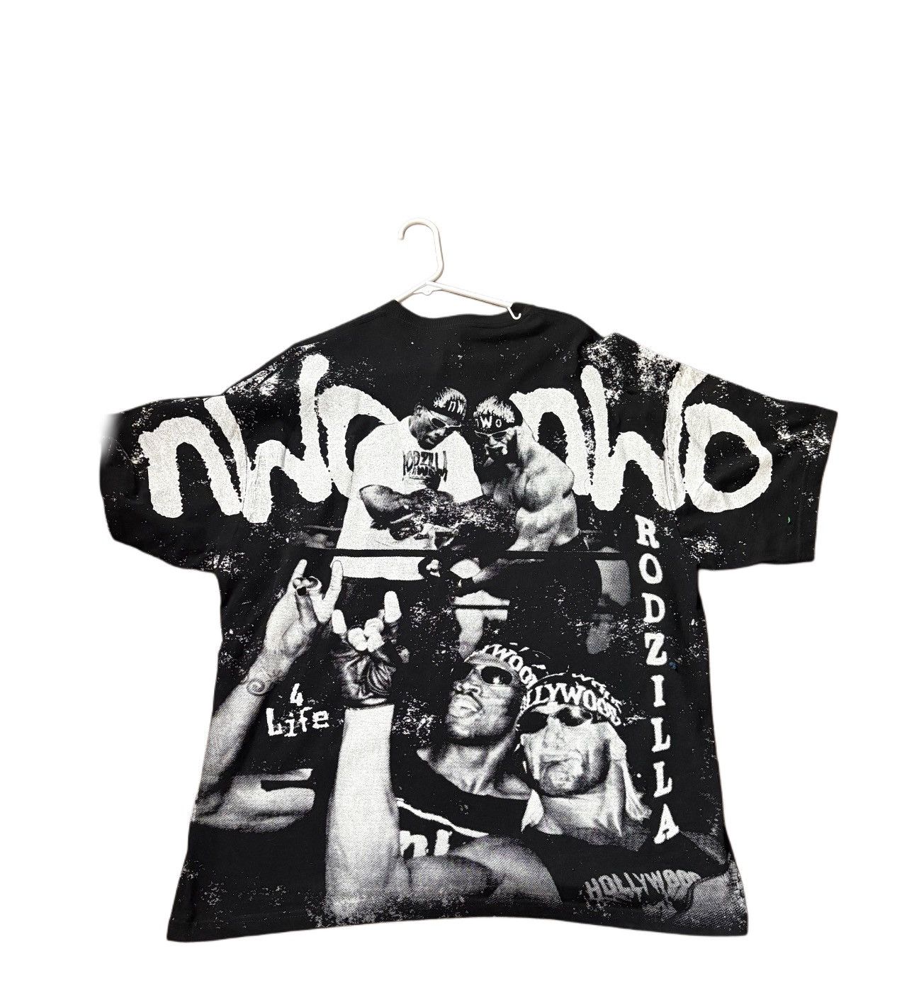 WCW/nWo NWO WCW Dennis Rodman ALLOVER PRINT TEE Vintage 1990s Size US XXL / EU 58 / 5 - 2 Thumbnail