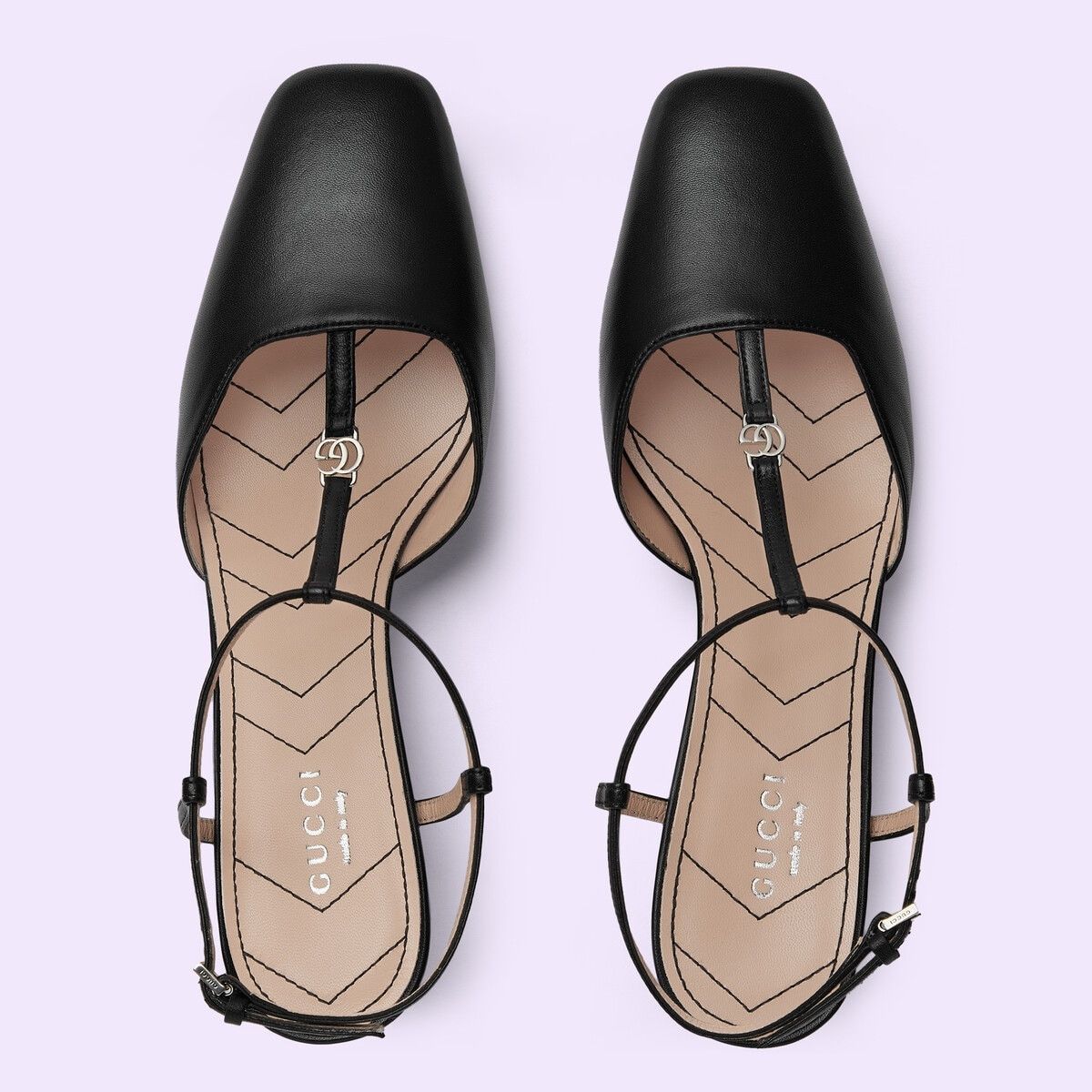Gucci o1s1wg110125 Double G Slingback Pumps in Black Size US 6.5 / IT 36.5 - 4 Thumbnail