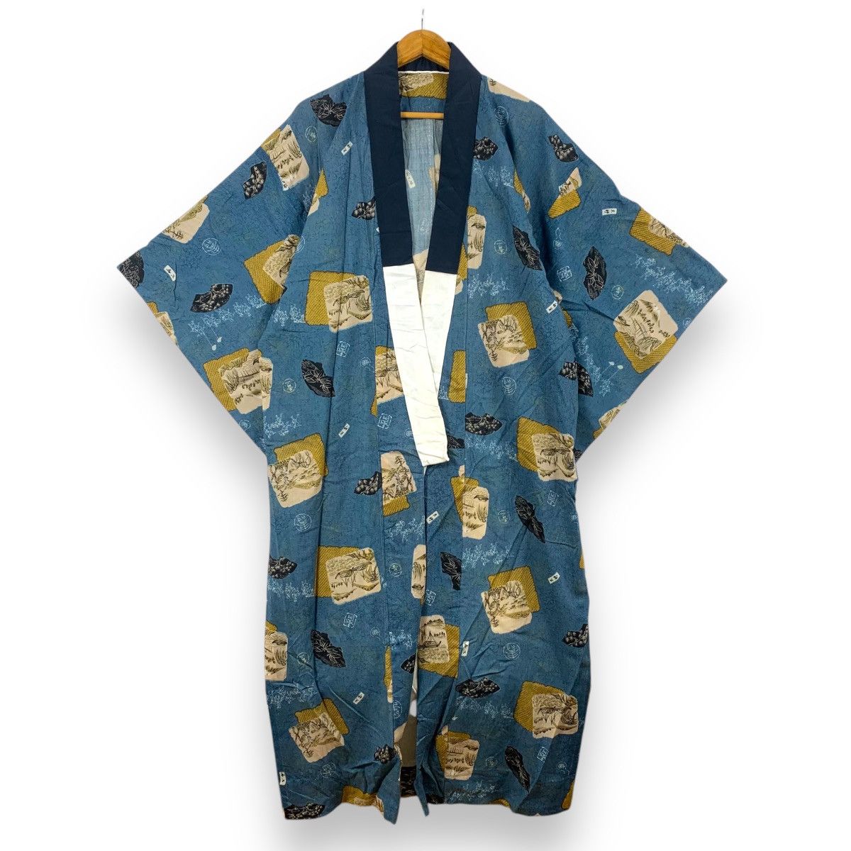 Japanese Brand Vintage 80’ KIMONO JAPAN DRAGON Temple Nature Coat Cape Size XXL / US 16-18 / IT 52-54 - 1 Thumbnail