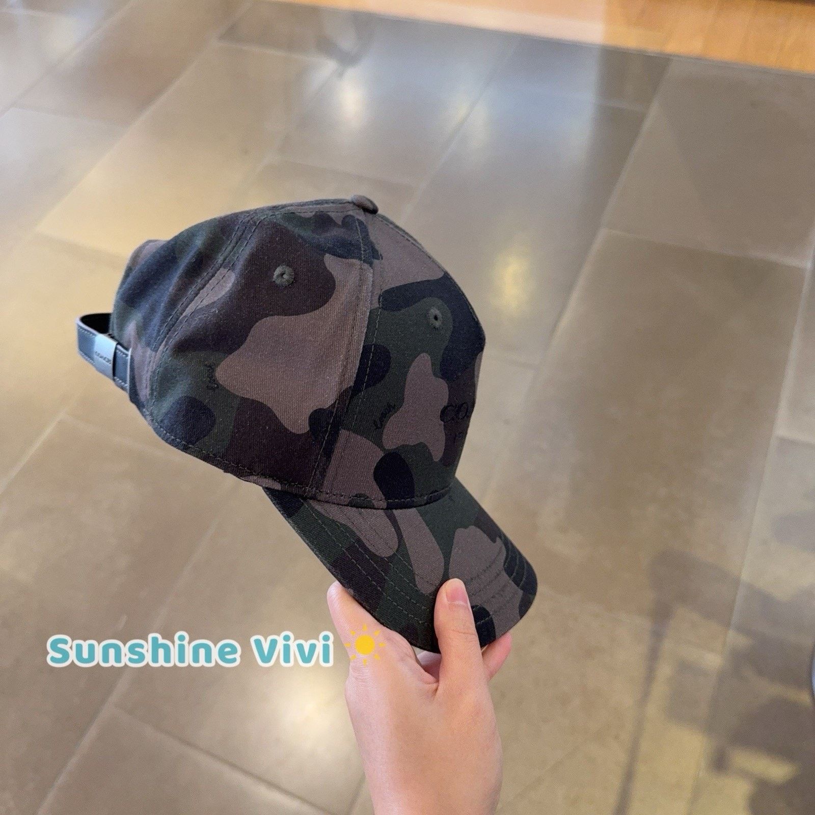 Coach NWT Coach Embroidered Baseball Hat With Camo Print XS/S Size ONE SIZE - 2 Thumbnail