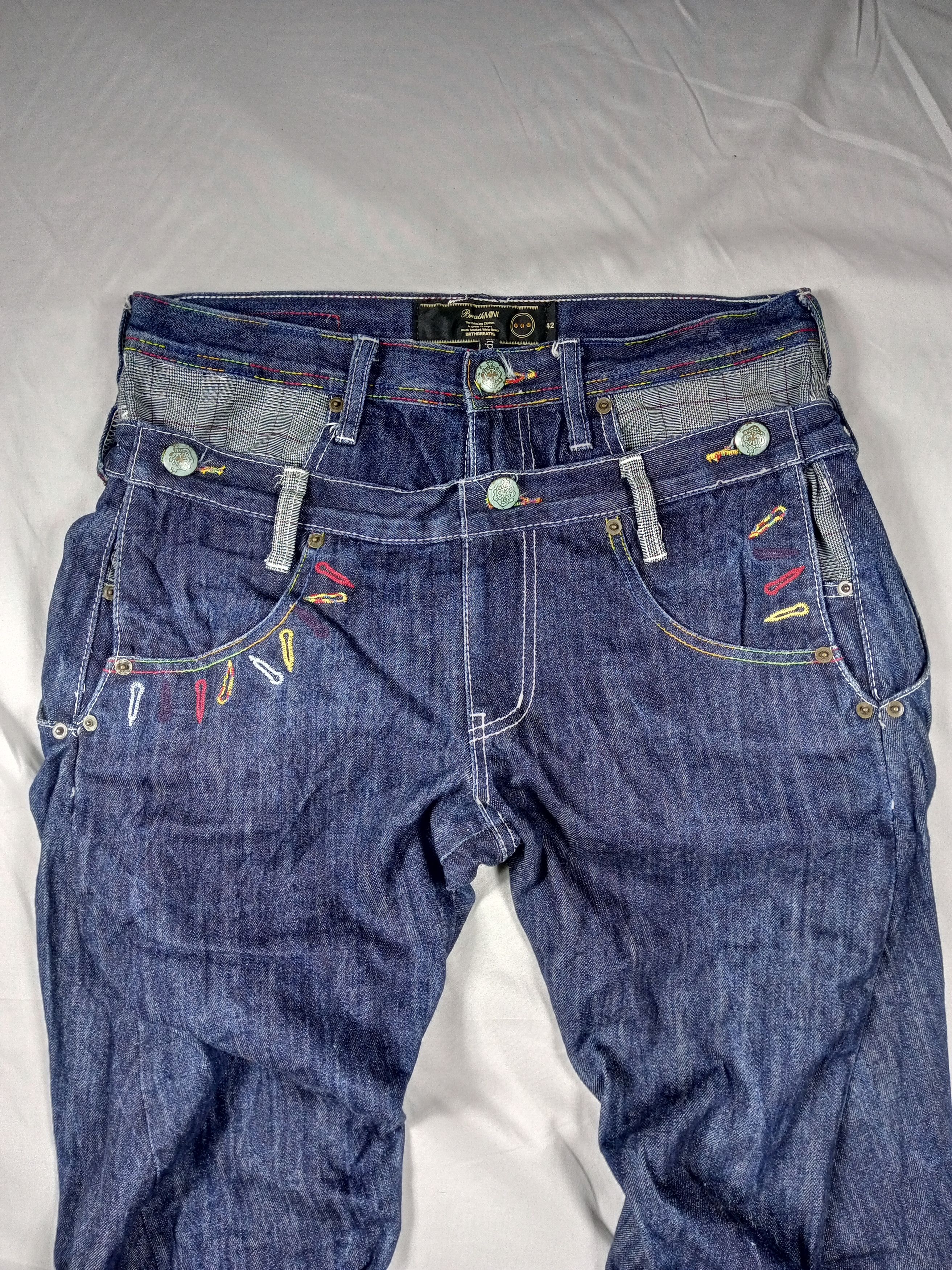 Japanese Brand BreathMINT Double Waist Japan Raw Denim Y2K Size US 32 / EU 48 - 4 Thumbnail