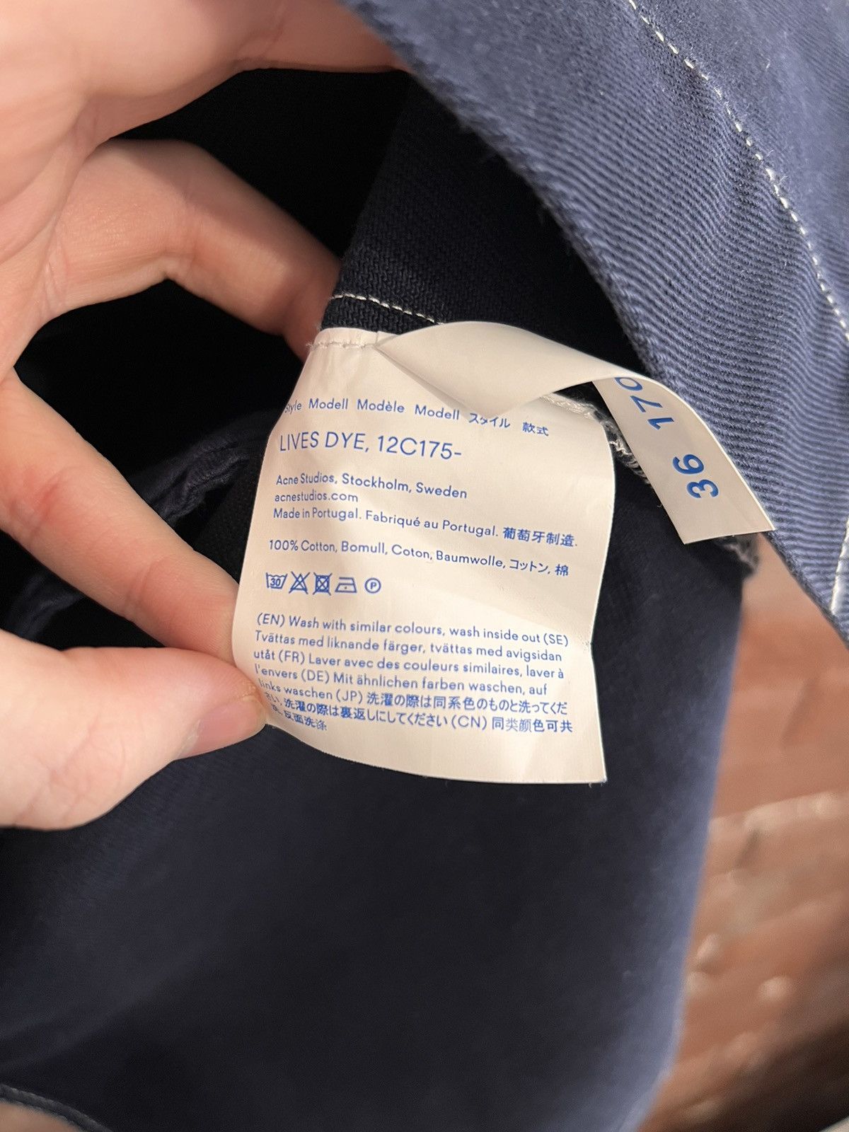 Acne Studios Bla Konst Long Denim Coat Jacket 36 Blue Hype S
