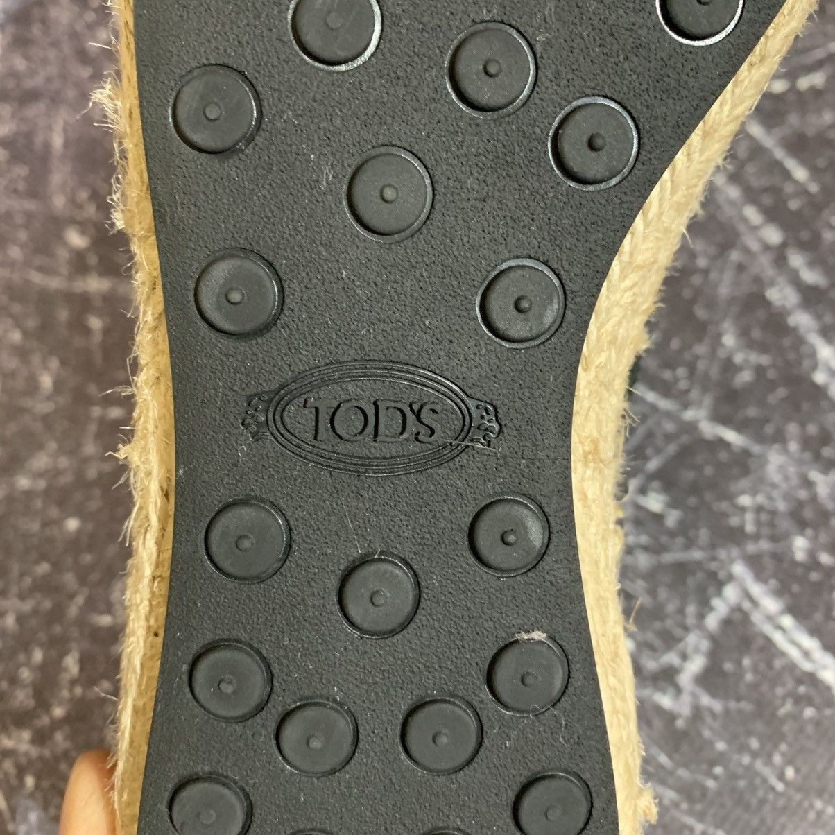 Tod's Tod’s Black Leather Sneakers With Rope Heel Size 36.5 Size US 6.5 / IT 36.5 - 9 Thumbnail