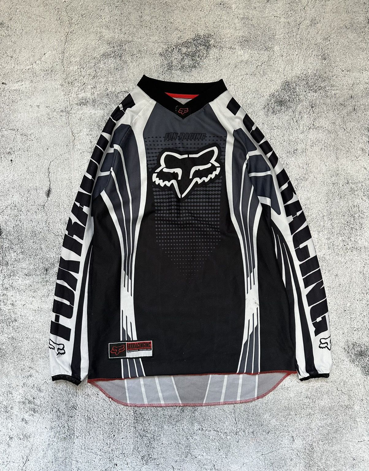 Vintage Fox Racing SFX Jersey Motocross Black White Fit