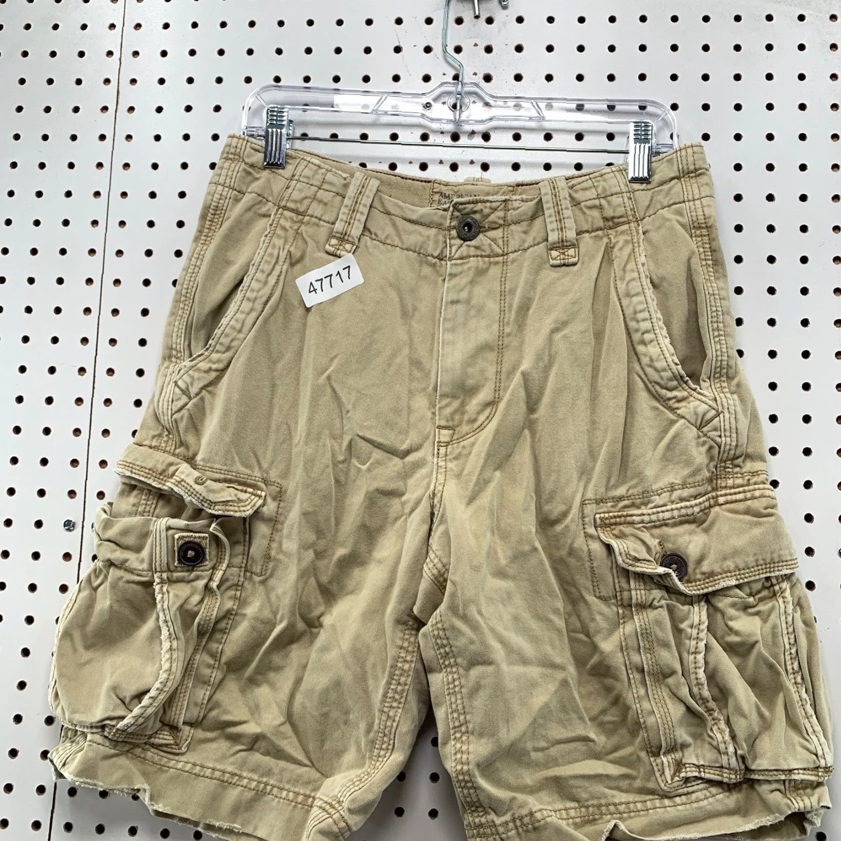 American Eagle Outfitters American Eagle Cargo Shorts Mens 30x10.5 Khaki Military Utility Baggy Size US 30 / EU 46 - 5 Thumbnail