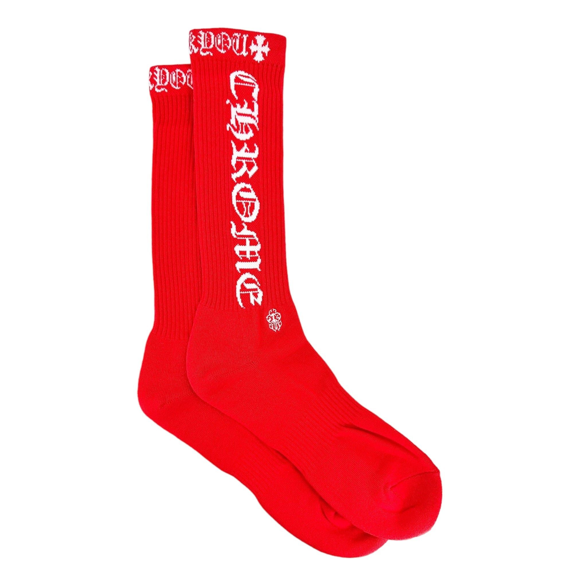 Chrome Hearts CH Logo Socks Red White Size ONE SIZE - 1 Preview