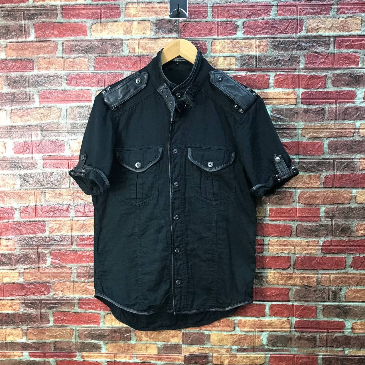 5351 POUR LES HOMMES 5351 Pour Les Hommes Pilot Bondage LGB Shirt Leather Trim Size US M / EU 48-50 / 2 - 4 Thumbnail