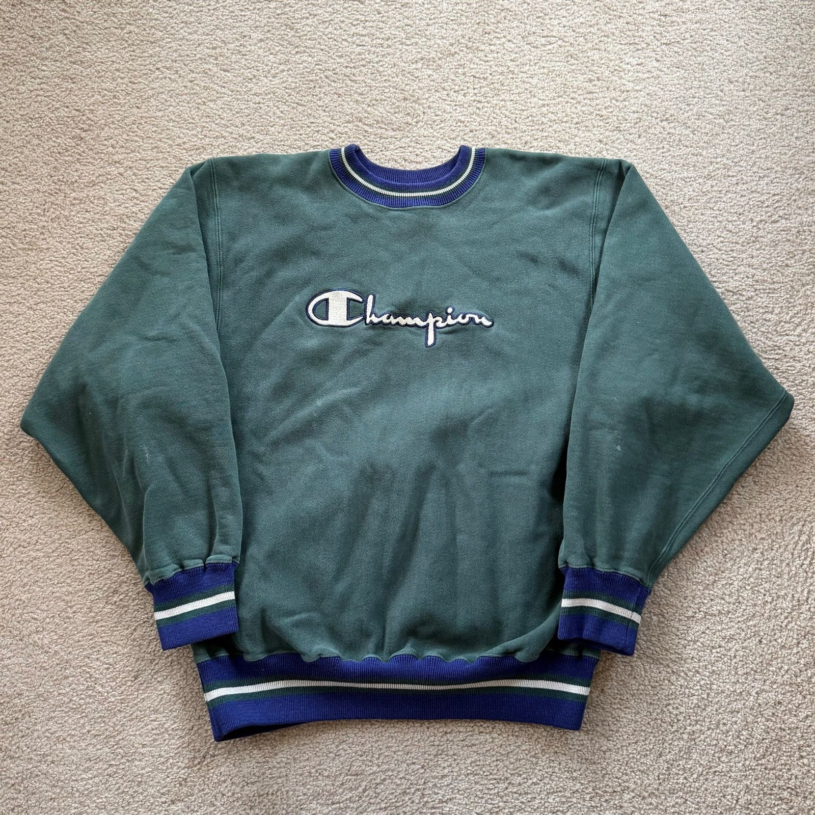 Champion vtg 90’s Champion Spell Out Reverse Weave Sweatshirt Sz L Size US L / EU 52-54 / 3 - 1 Thumbnail
