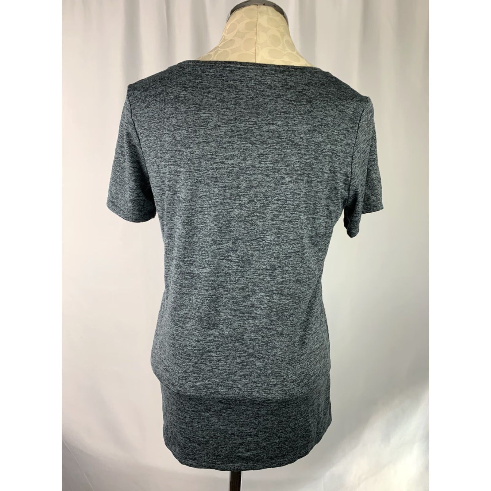 Nike Medium Nike Dri-Fit Short Sleeve T Shirt Women's Heather Gray White Swoosh Size M / US 6-8 / IT 42-44 - 7 Thumbnail