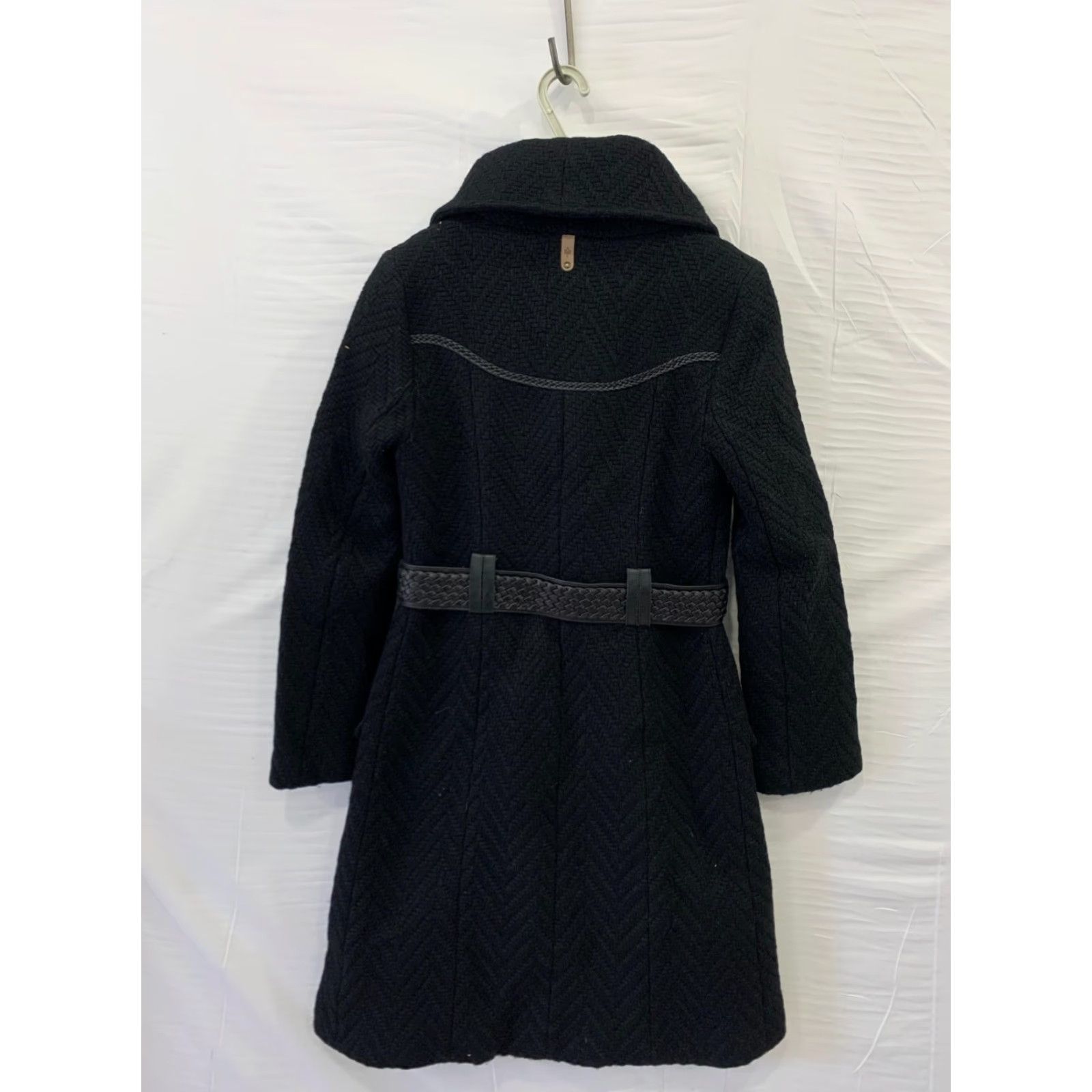 Mackage Mackage Wool Coat Women’s XS Black Belted Leather Trim Wool Coat Overcoat Dress Coat Womens XS Black Belted Leather Trim Size XS / US 0-2 / IT 36-38 - 2 Thumbnail