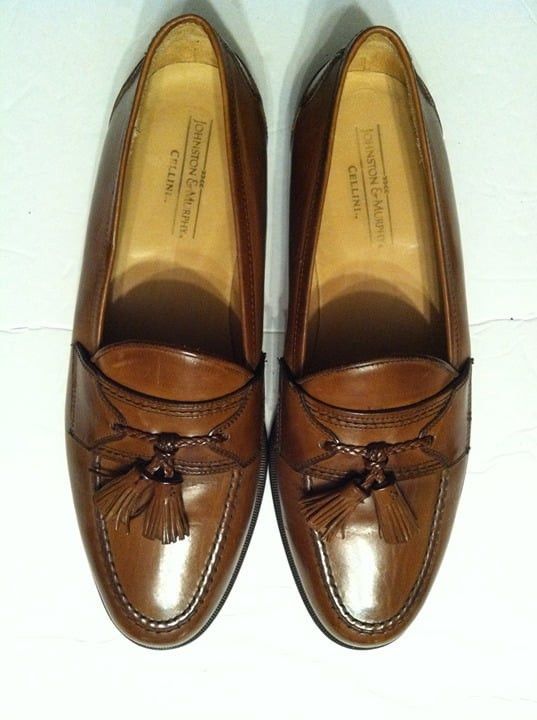 Johnston & Murphy JOHNSTON & MURPHY MEN'S LEATHER LOAFER DRESS SHOES SIZE:9.5M Size US 9.5 / EU 42-43 - 2 Thumbnail