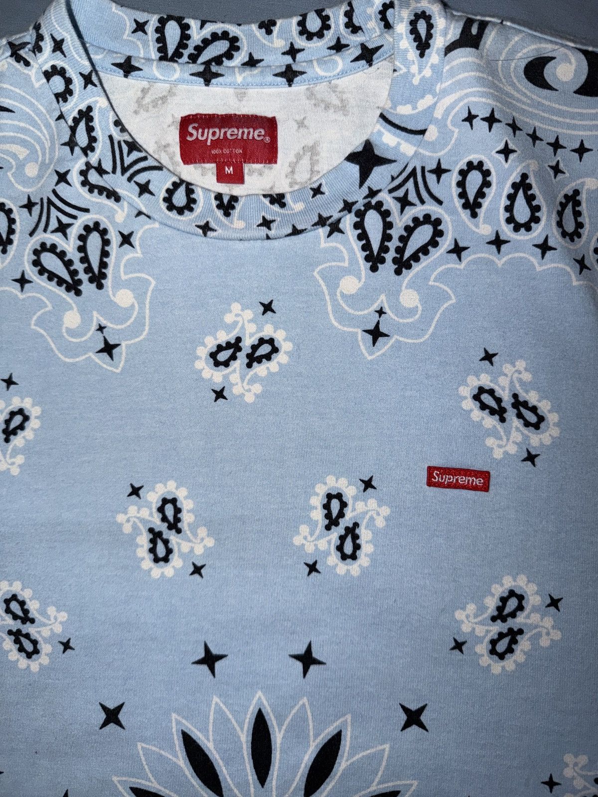 Supreme Supreme Bandana Blue T shirt Size US M / EU 48-50 / 2 - 1 Thumbnail