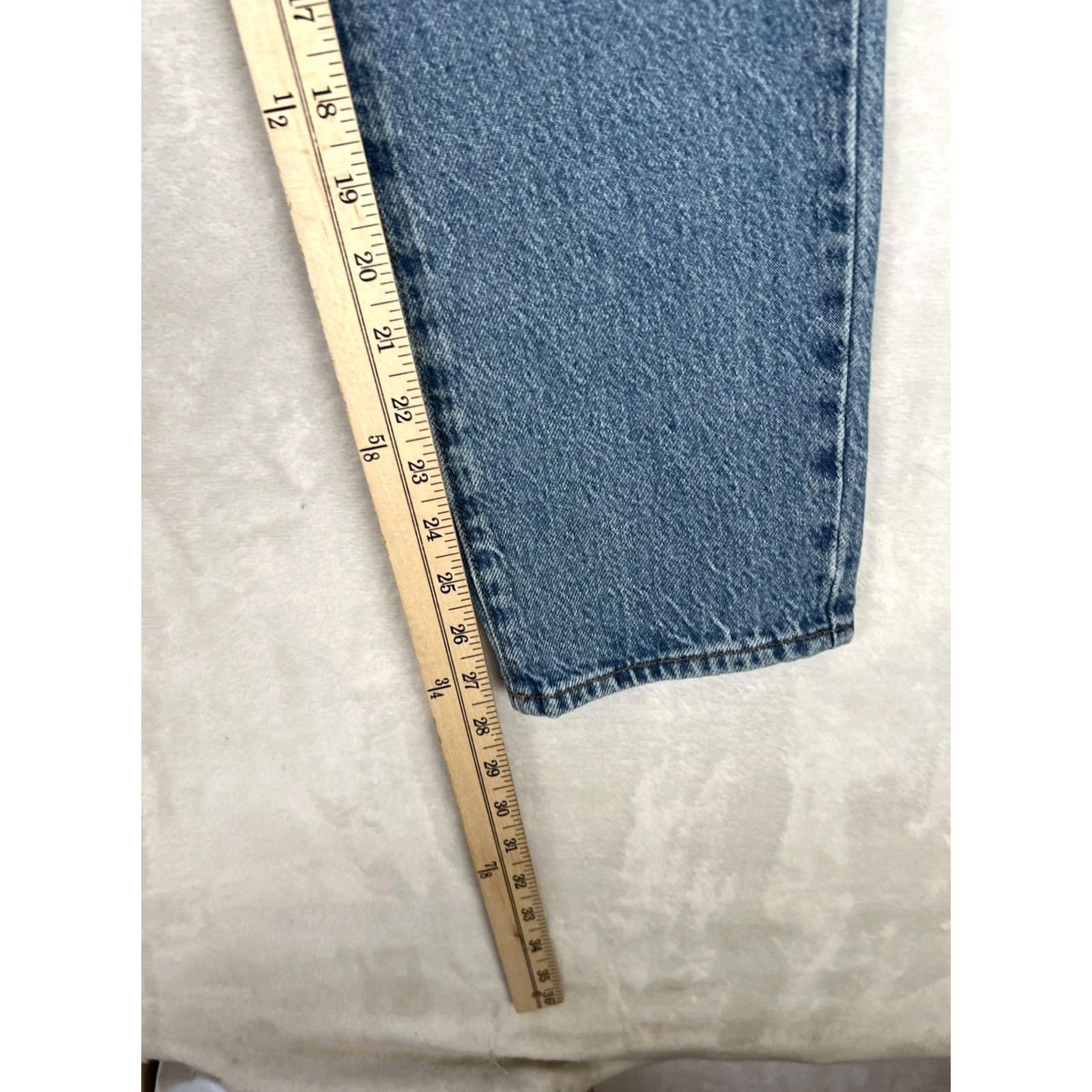 Pacsun PacSun Womens 25 Blue Medium Wash High Rise Relaxed Straight Denim Jeans Size 42" / US 20 - 2 Thumbnail