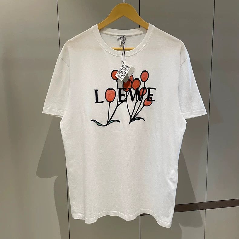 Loewe LOEWE White botanical specimen Logo short sleeve T-shirt Size S / US 4 / IT 40 - 1 Thumbnail