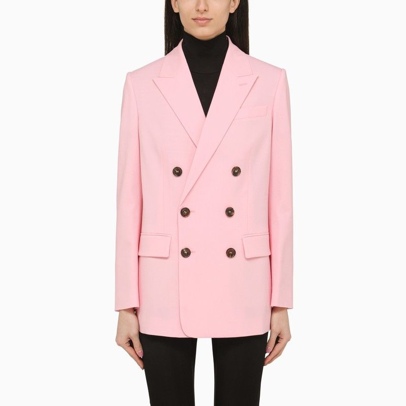 image of Dsquared2 Pink Double-Breasted Jacket, Women's (Size Small)
